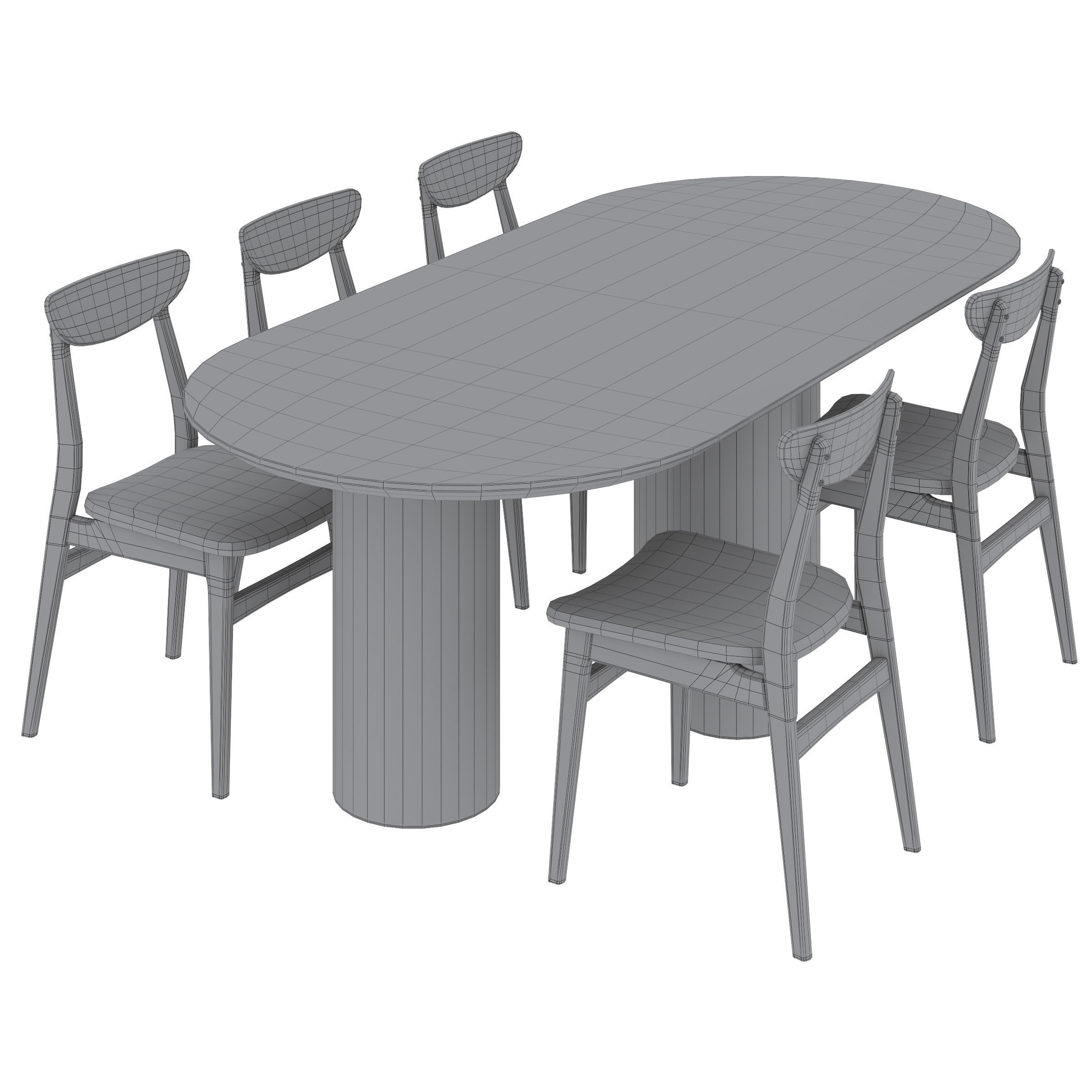 Elliston Dining Table and Rodham Chair 3D model_5