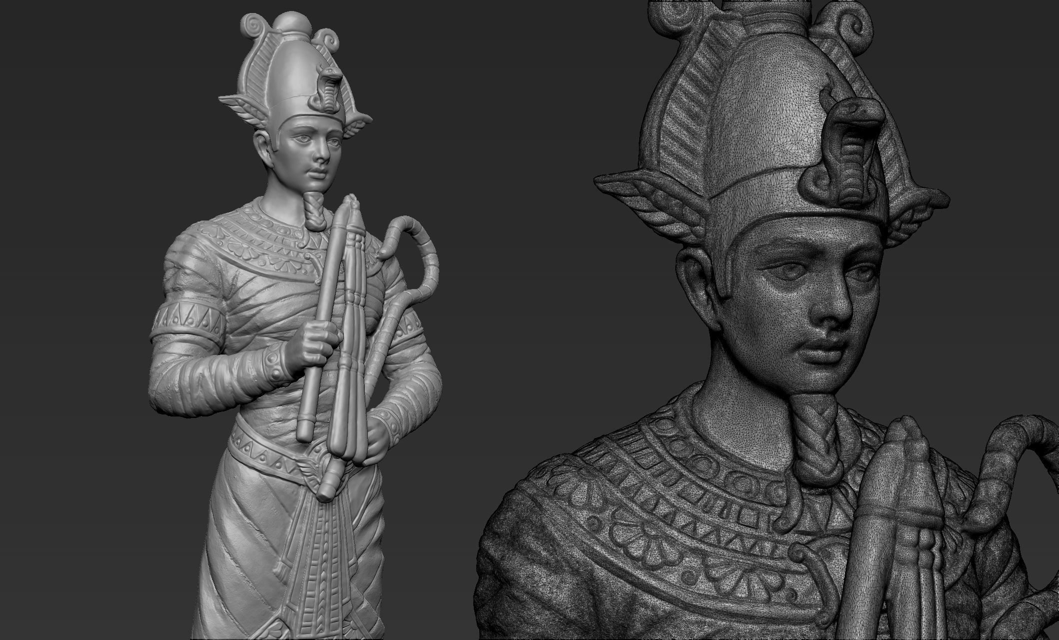 God of Ancient Egypt Osiris 3D model_9
