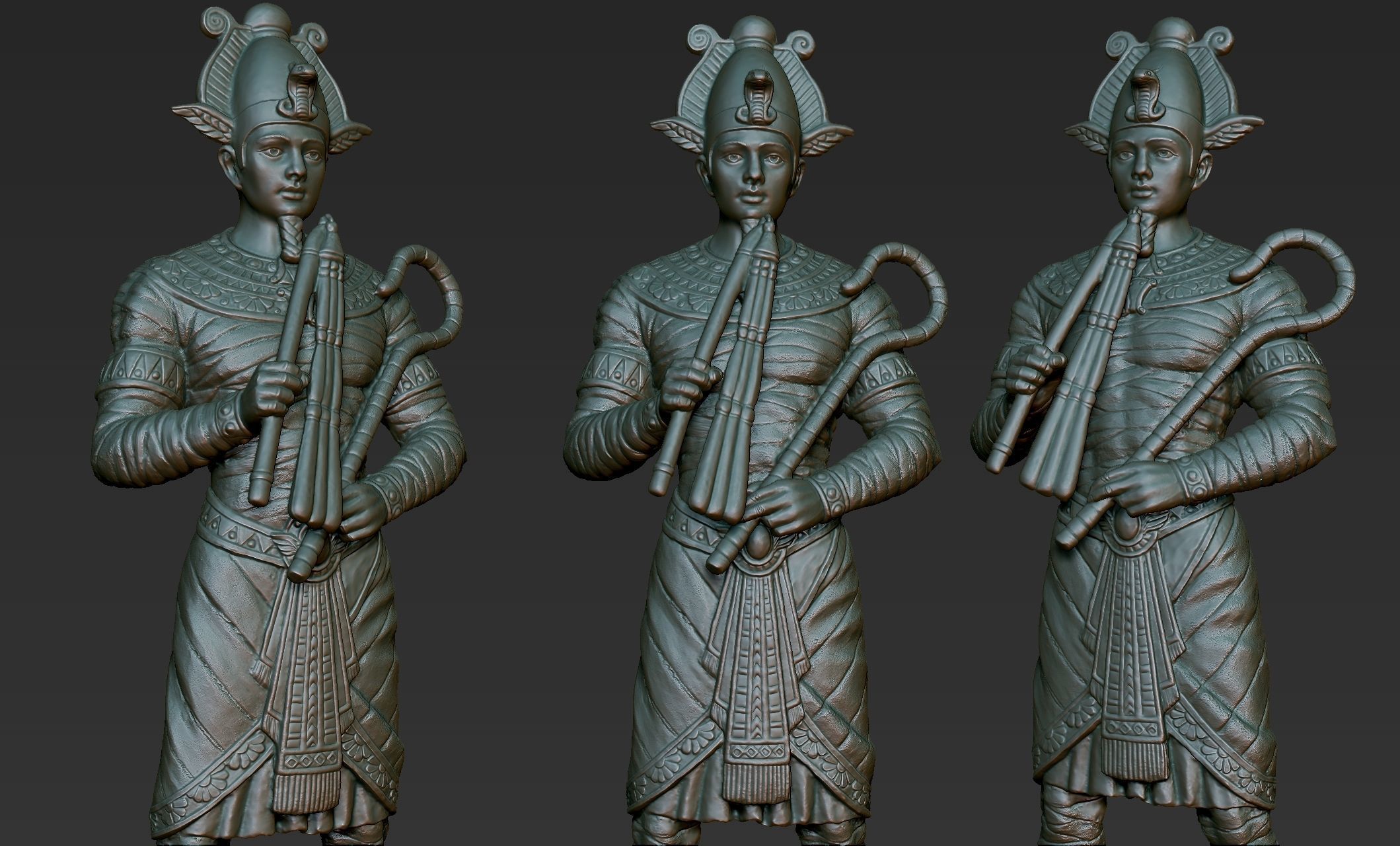 God of Ancient Egypt Osiris 3D model_8