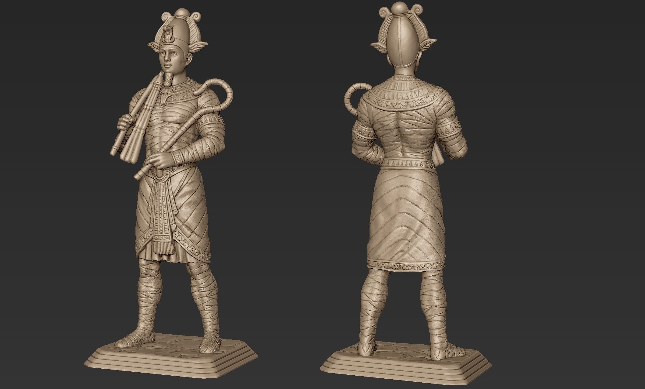 God of Ancient Egypt Osiris 3D model_2