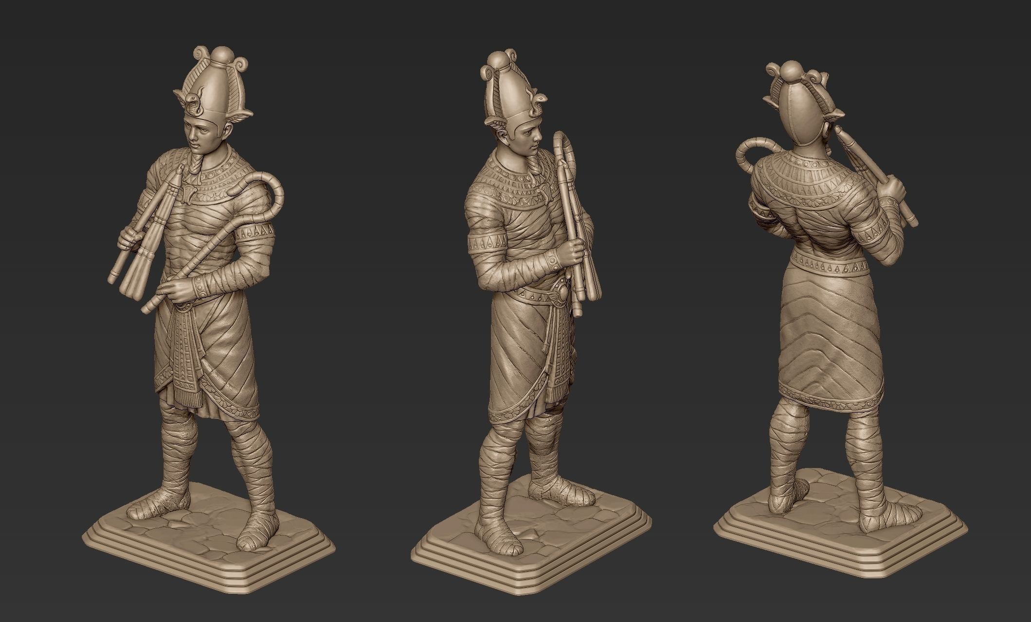 God of Ancient Egypt Osiris 3D model_3