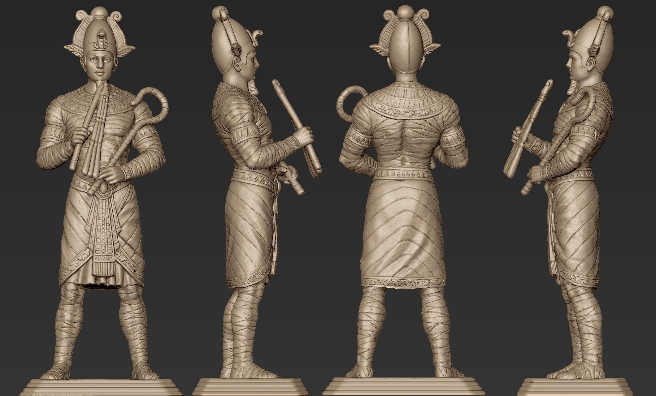 God of Ancient Egypt Osiris 3D model_1