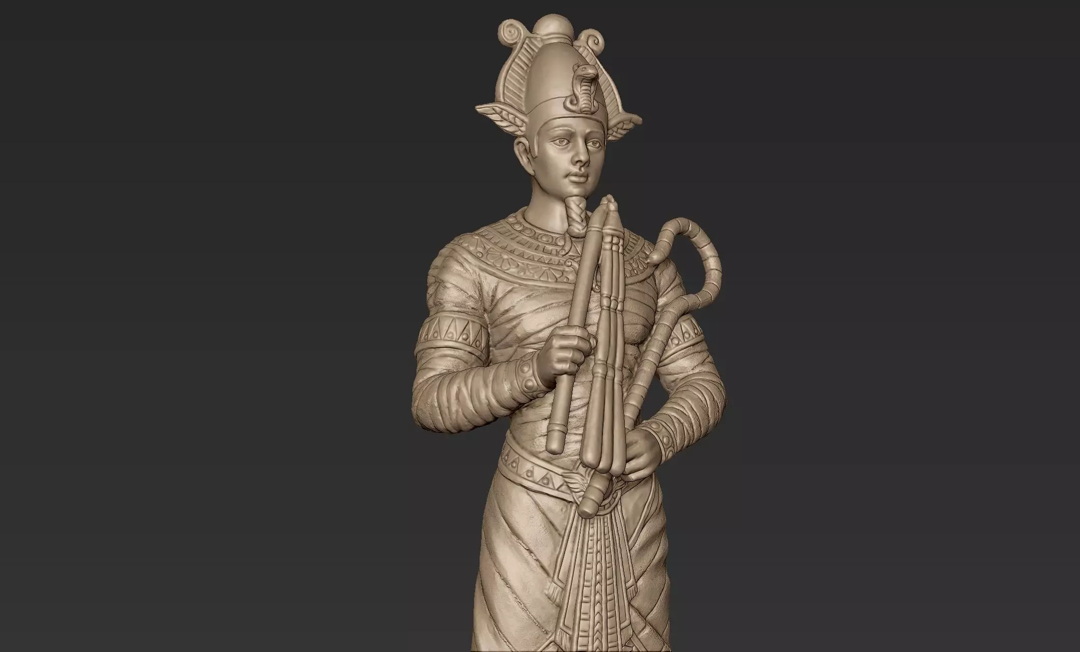 God of Ancient Egypt Osiris 3D model_0