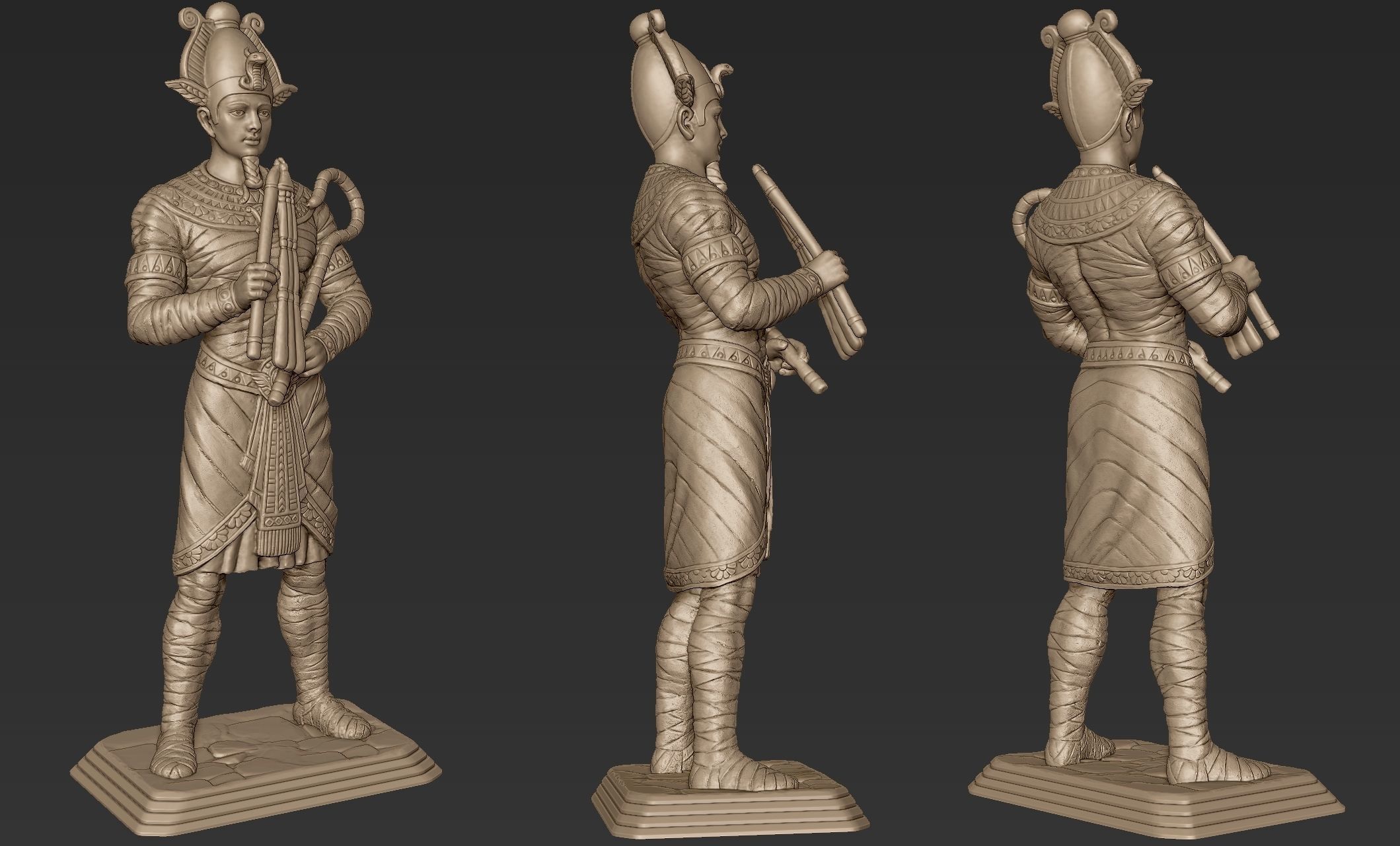 God of Ancient Egypt Osiris 3D model_4