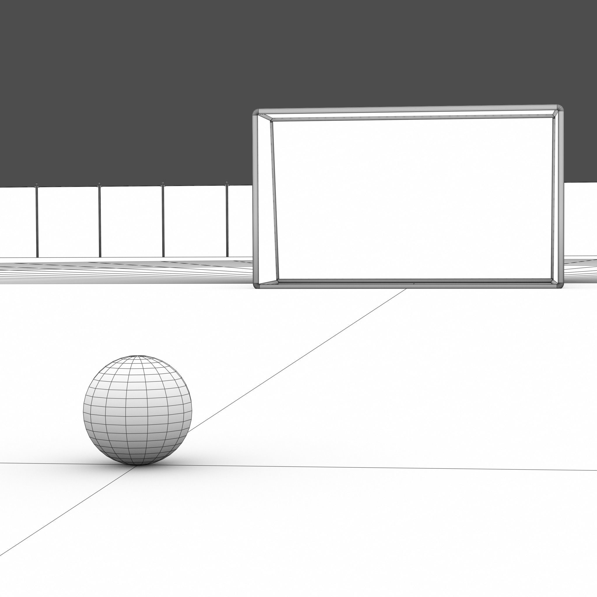 Playground with Basketball Court and Football Field Low-poly 3D model_24