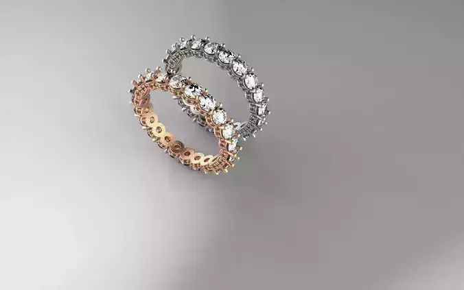 Eternity rings printable 3D model 