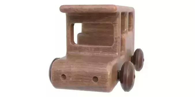 Wooden toy car 08 dirty