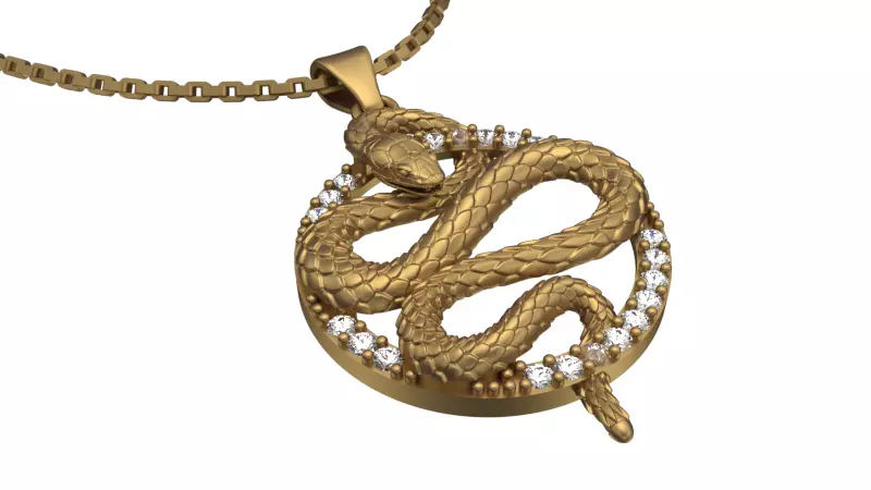 snake pendant 3D print model