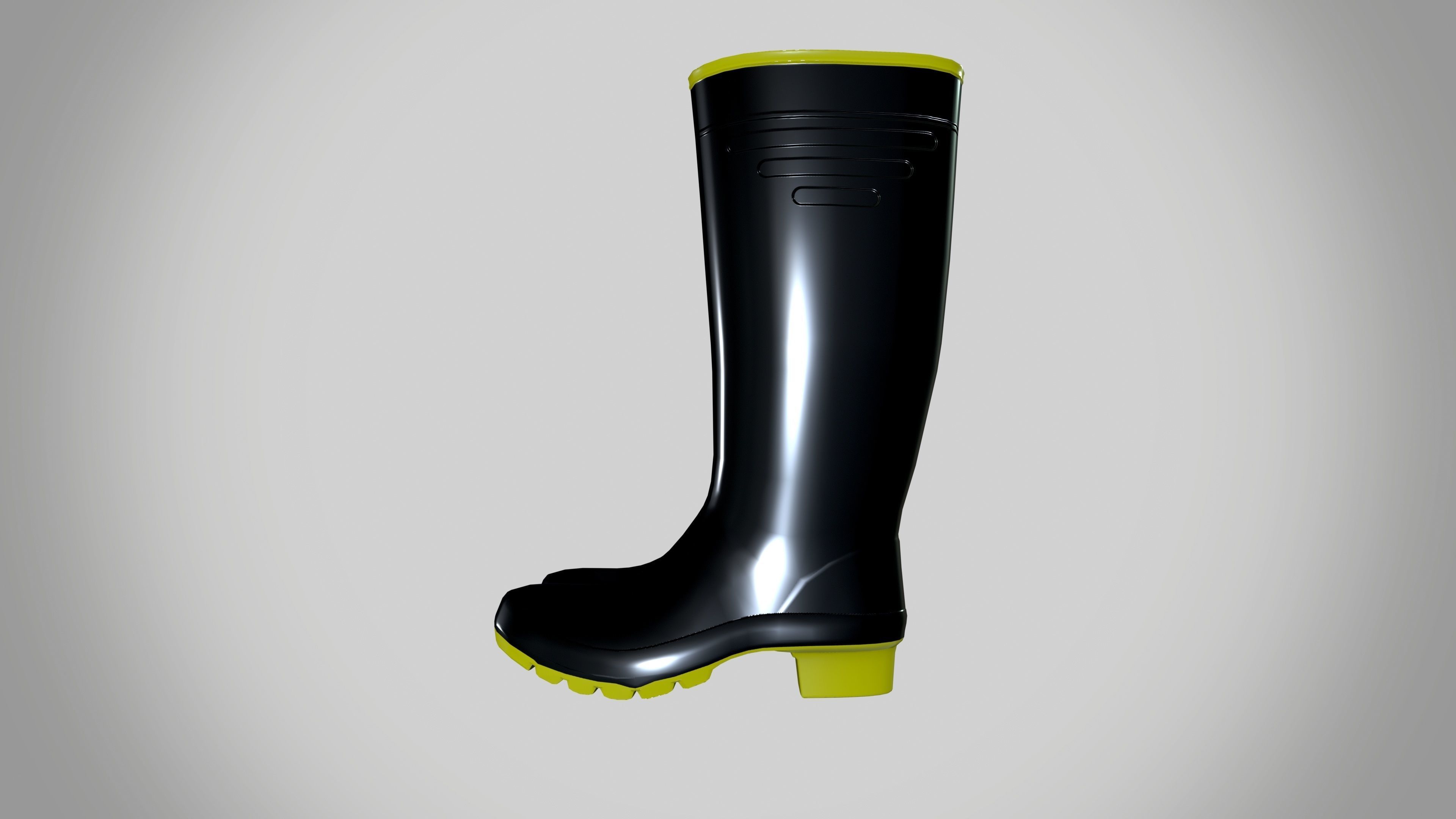 Rain boots Low-poly 3D model_10