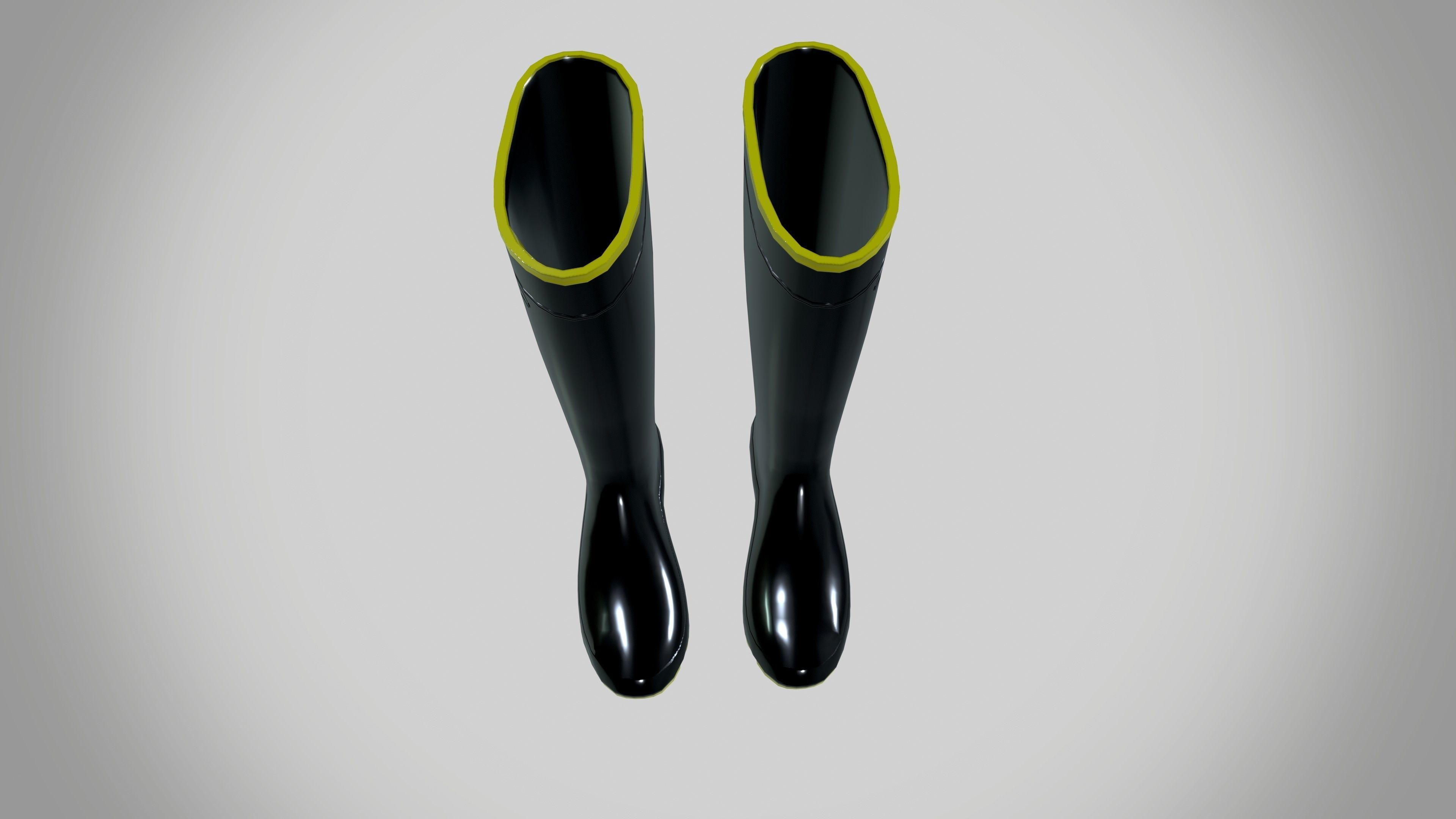 Rain boots Low-poly 3D model_7