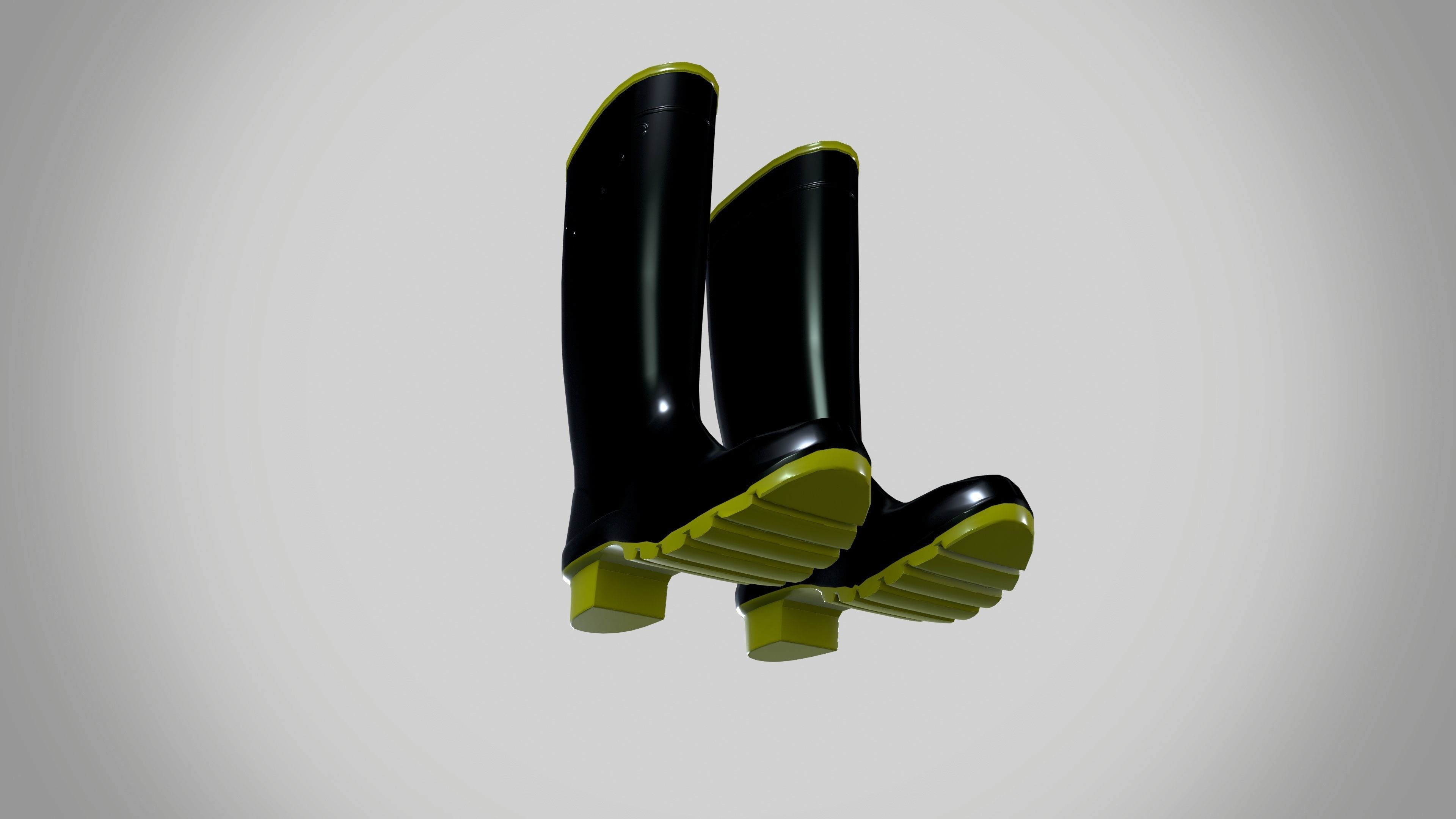 Rain boots Low-poly 3D model_8