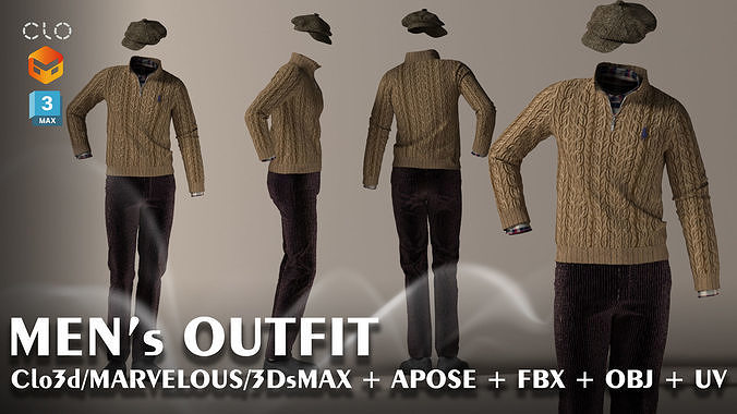 MEN WINTER OUTFIT 3D model