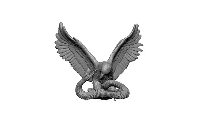 eagle hawk snake statue