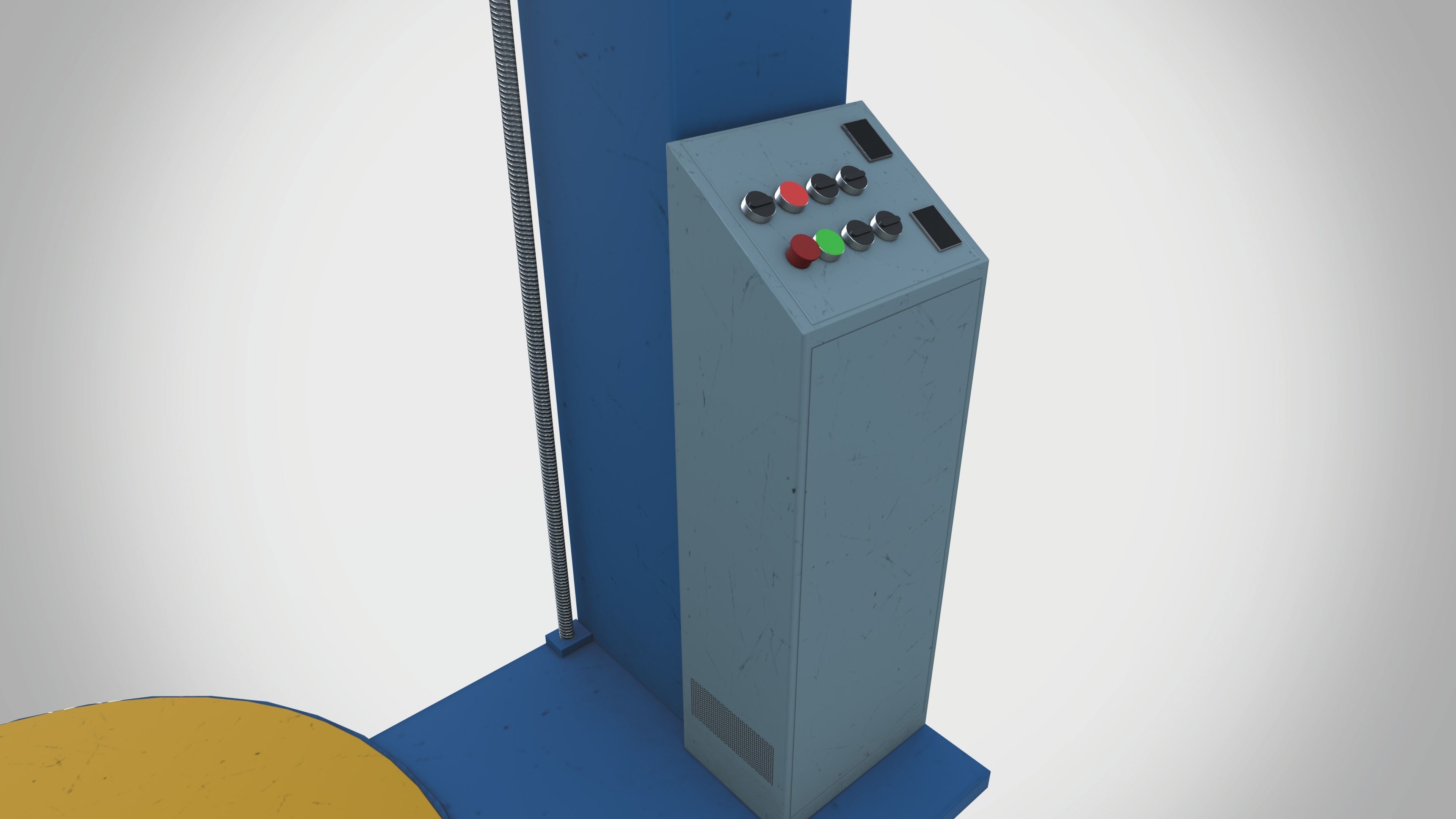 Plastic Wrapping Machine Low-poly 3D model_6