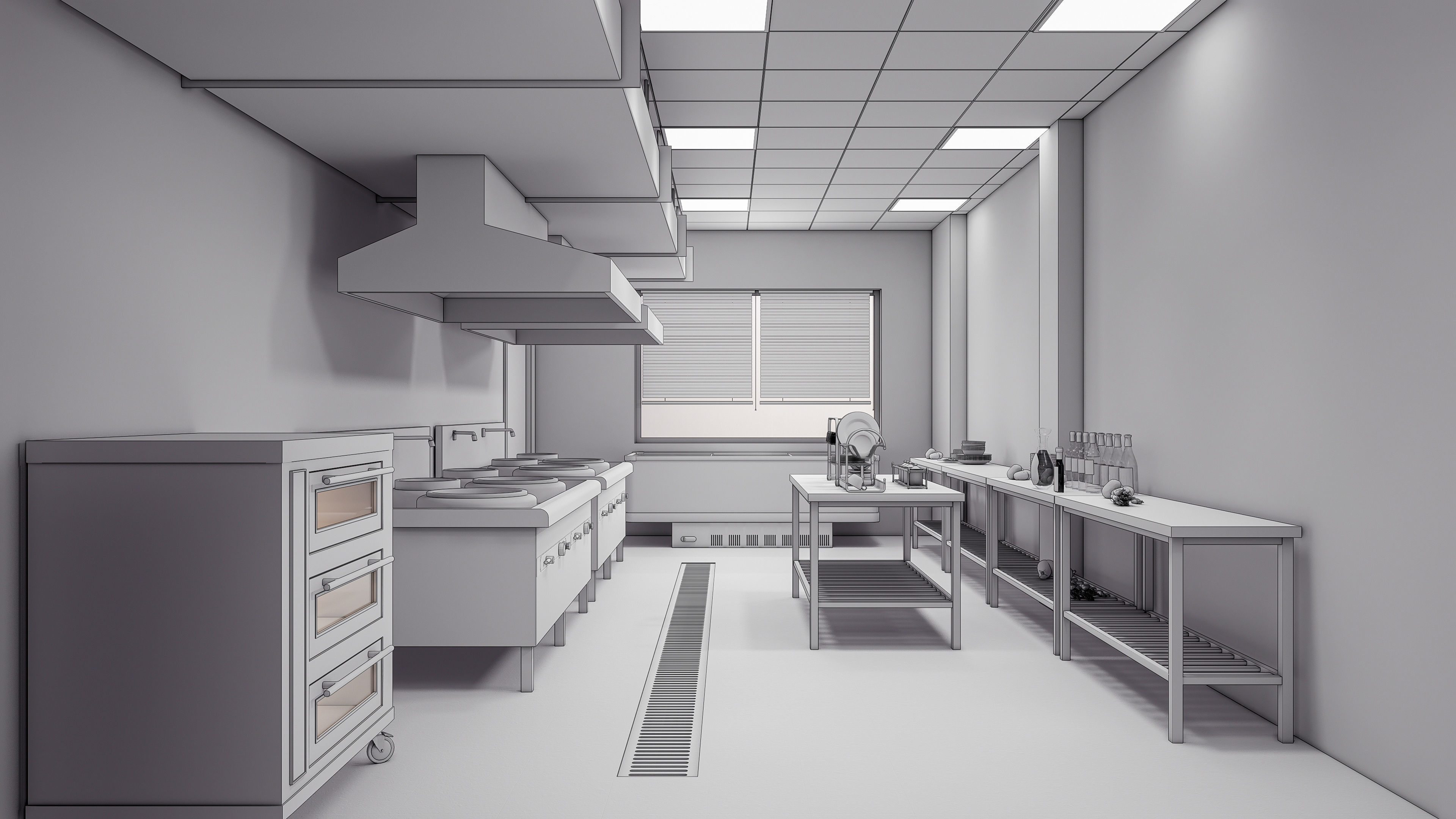 Commercial Kitchen 4 3D model_13