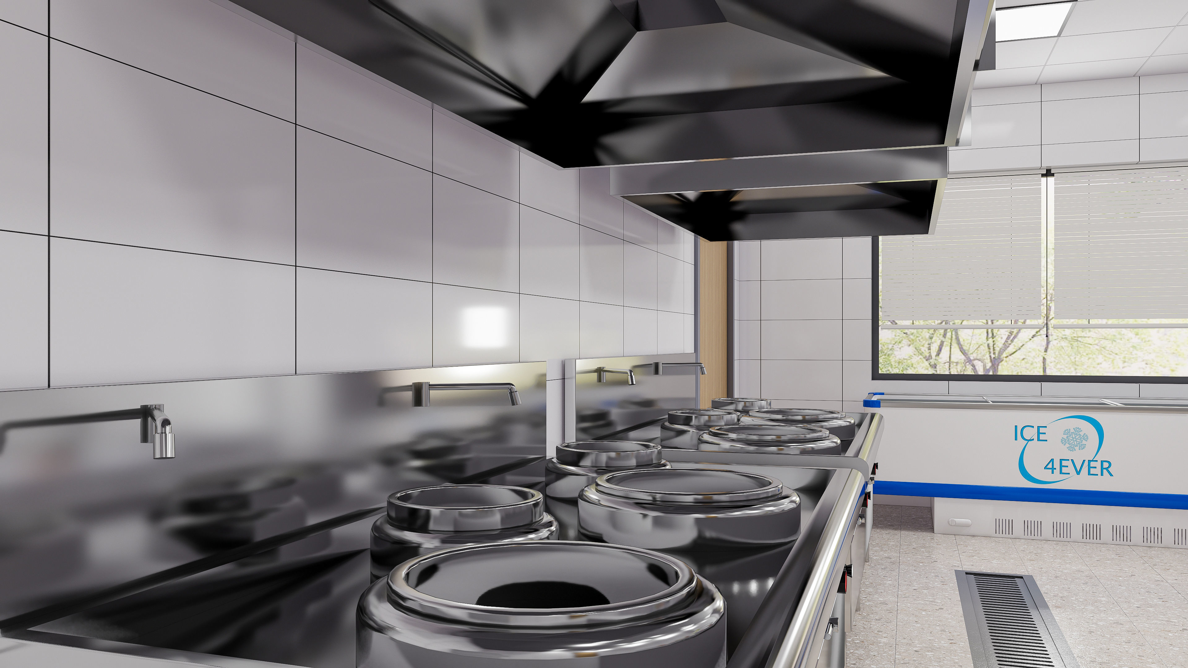 Commercial Kitchen 4 3D model_2