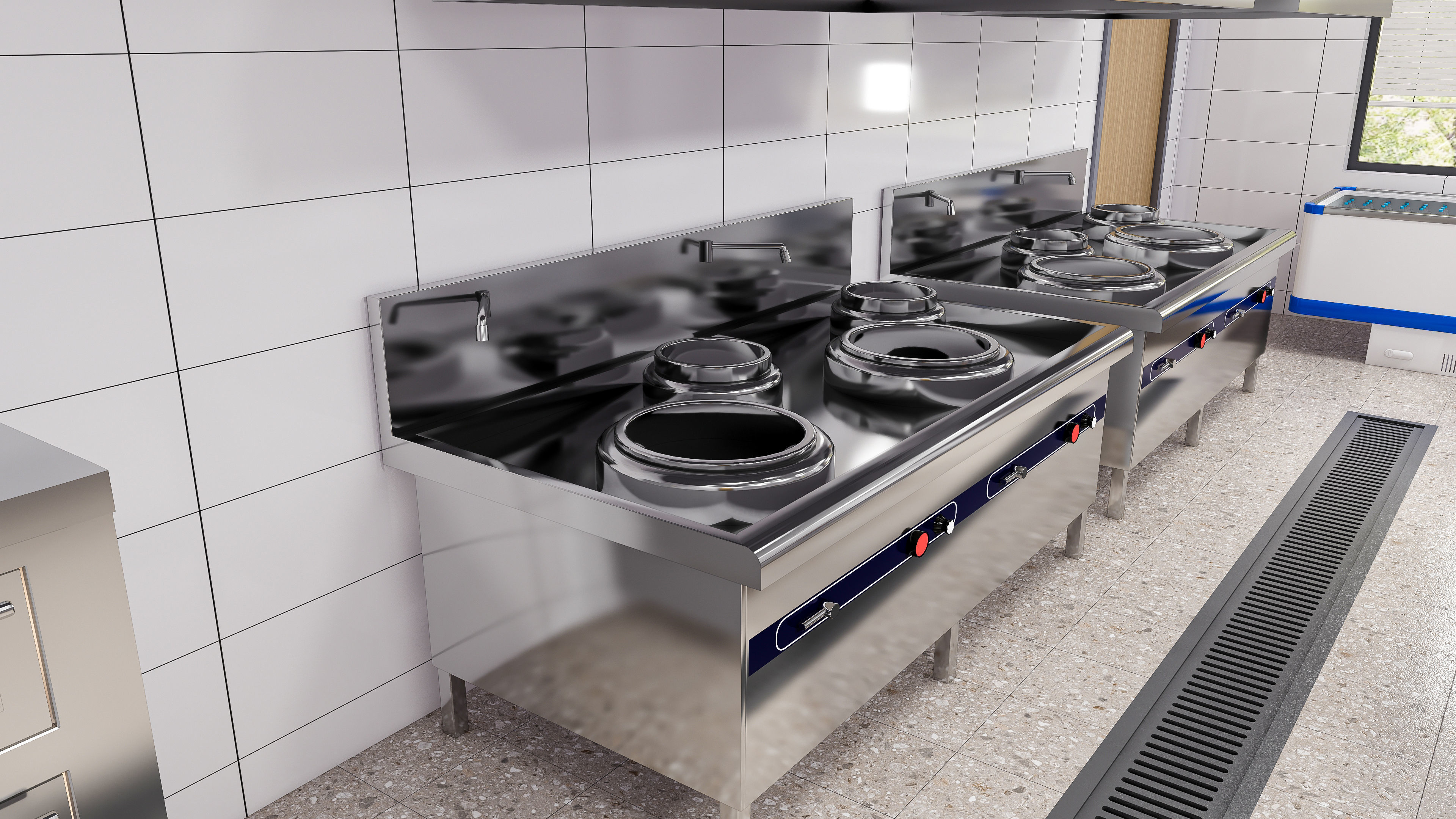 Commercial Kitchen 4 3D model_7