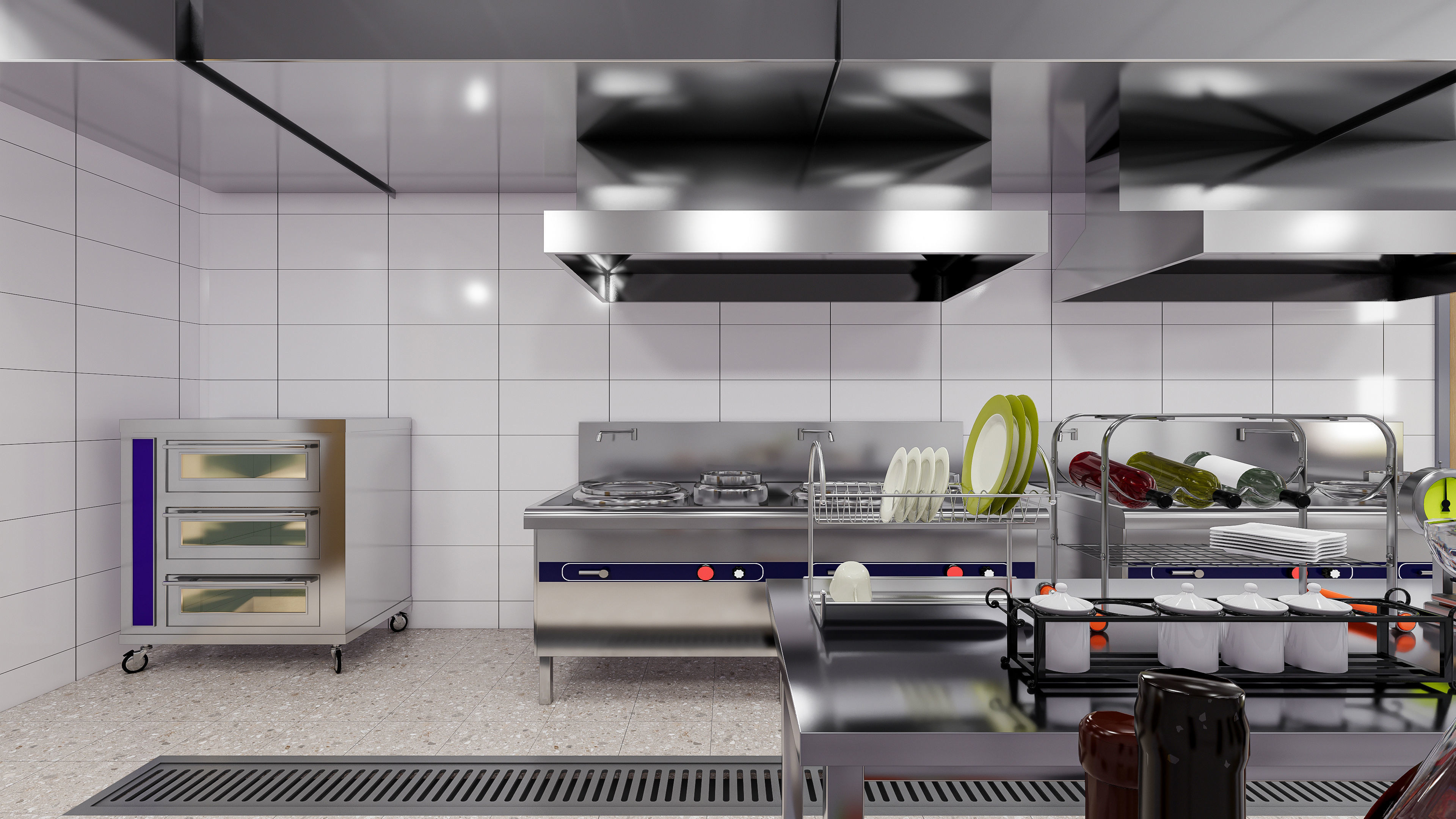 Commercial Kitchen 4 3D model_14