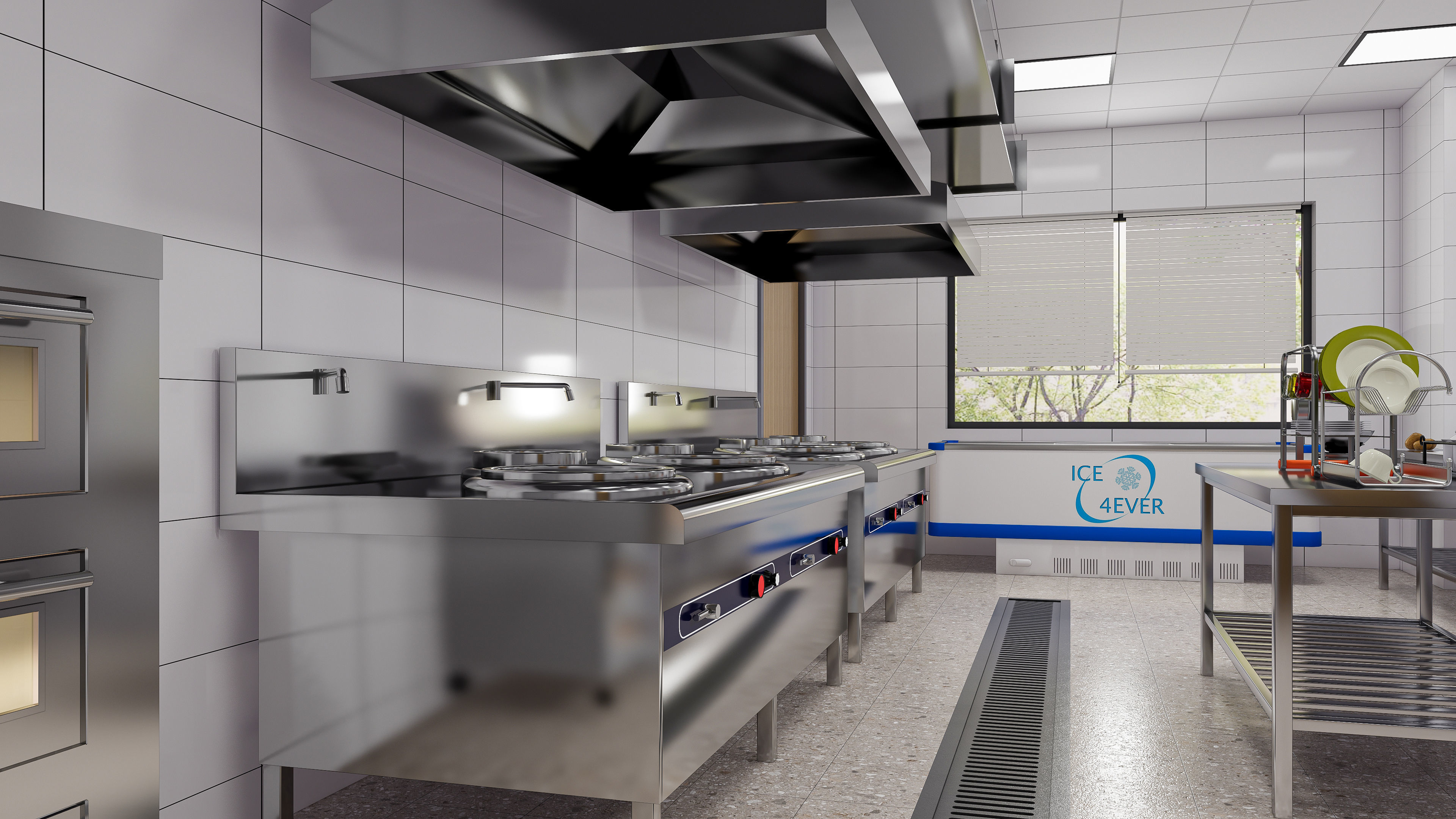 Commercial Kitchen 4 3D model_6