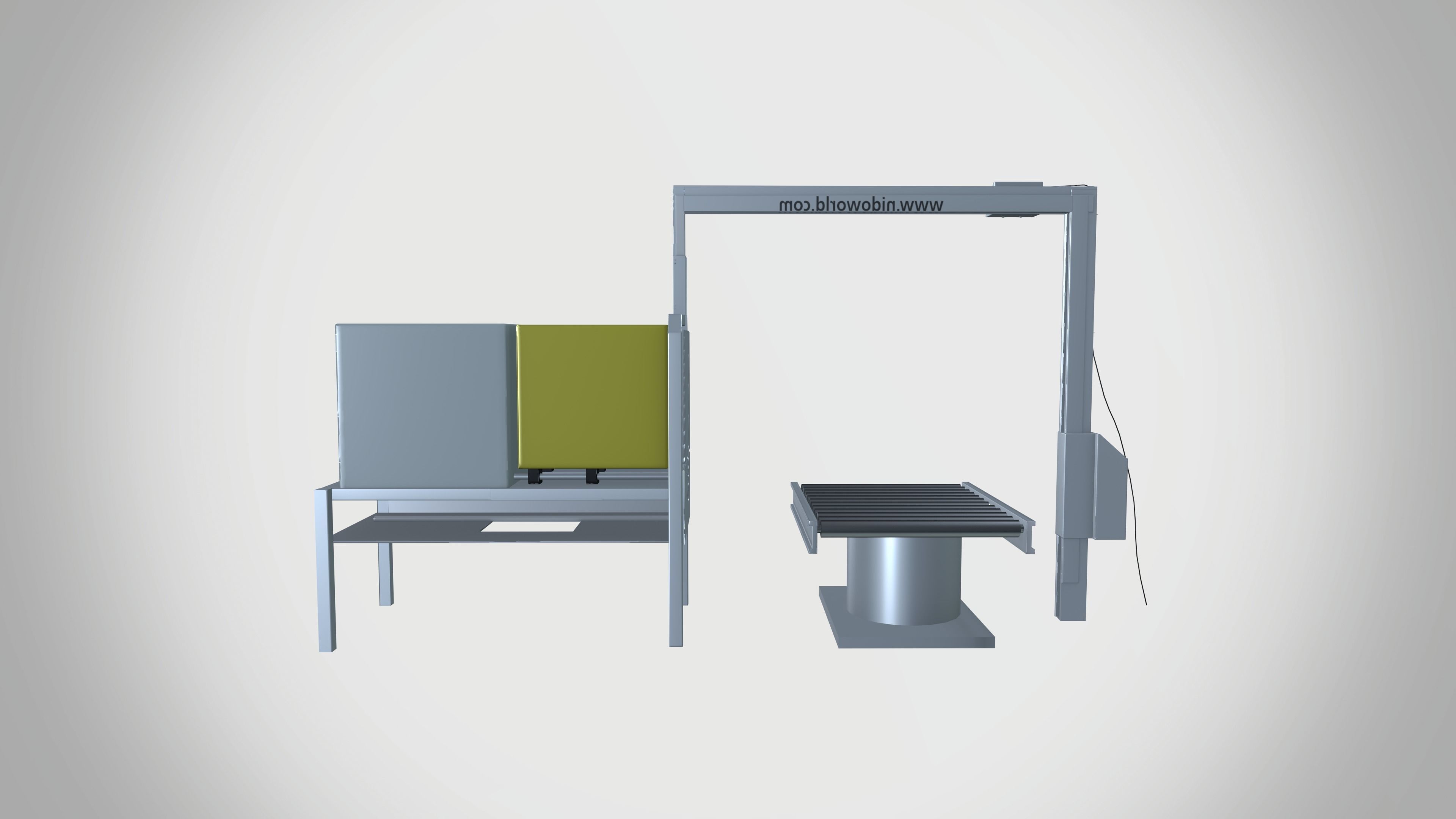 Pallet Strings Wrap Machine Low-poly 3D model_4