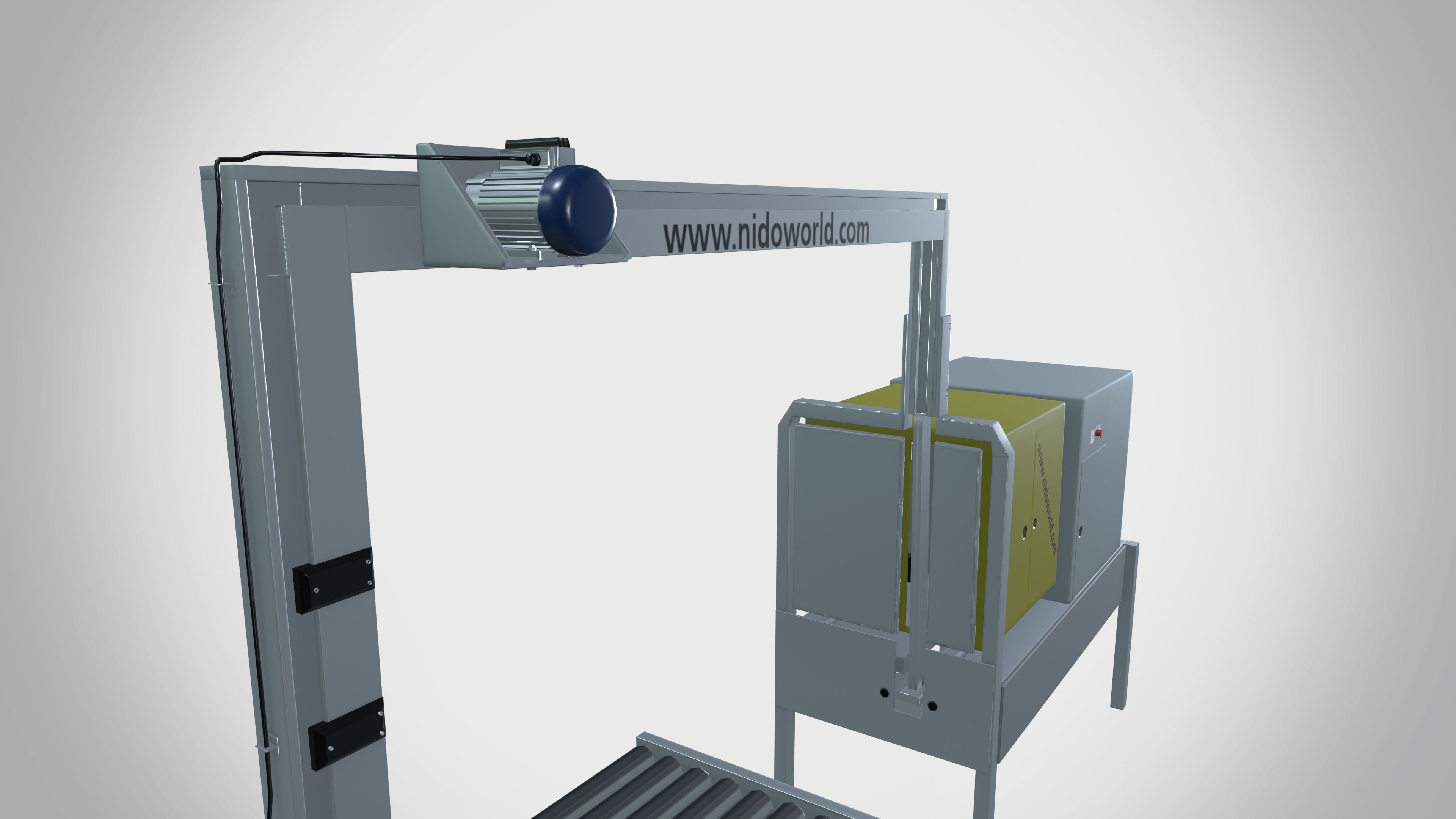Pallet Strings Wrap Machine Low-poly 3D model_7