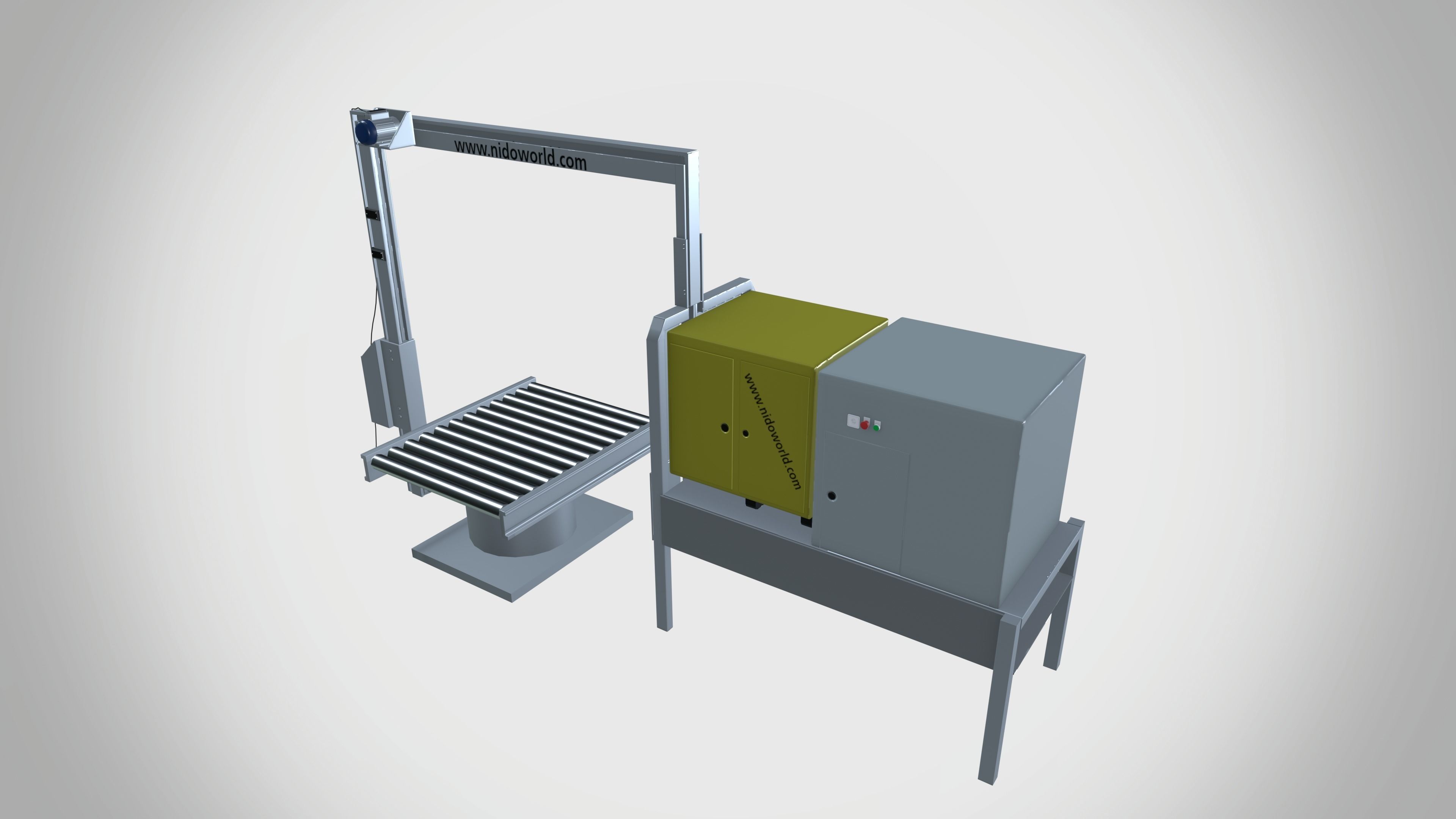 Pallet Strings Wrap Machine Low-poly 3D model_2