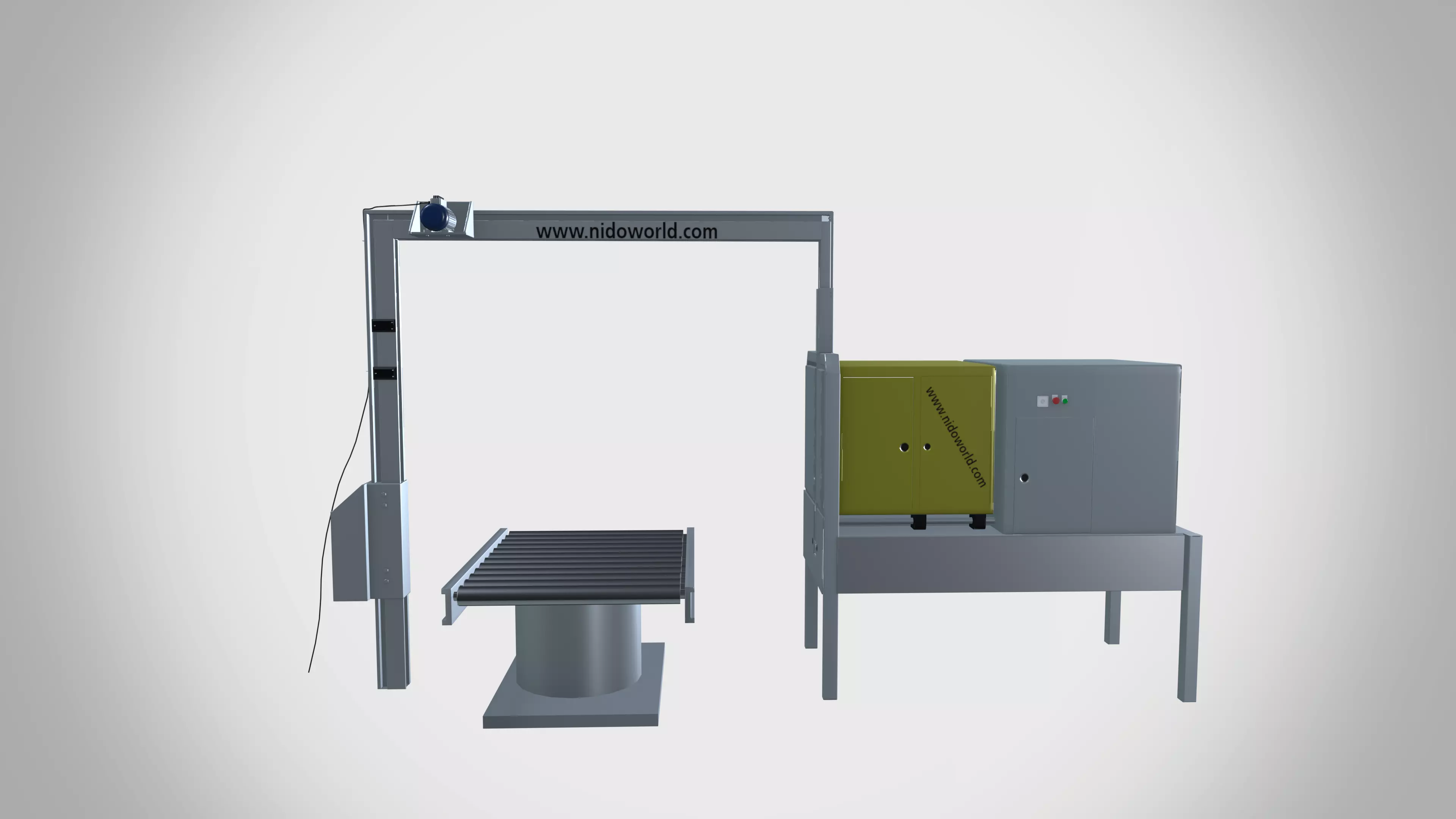 Pallet Strings Wrap Machine Low-poly 3D model_0