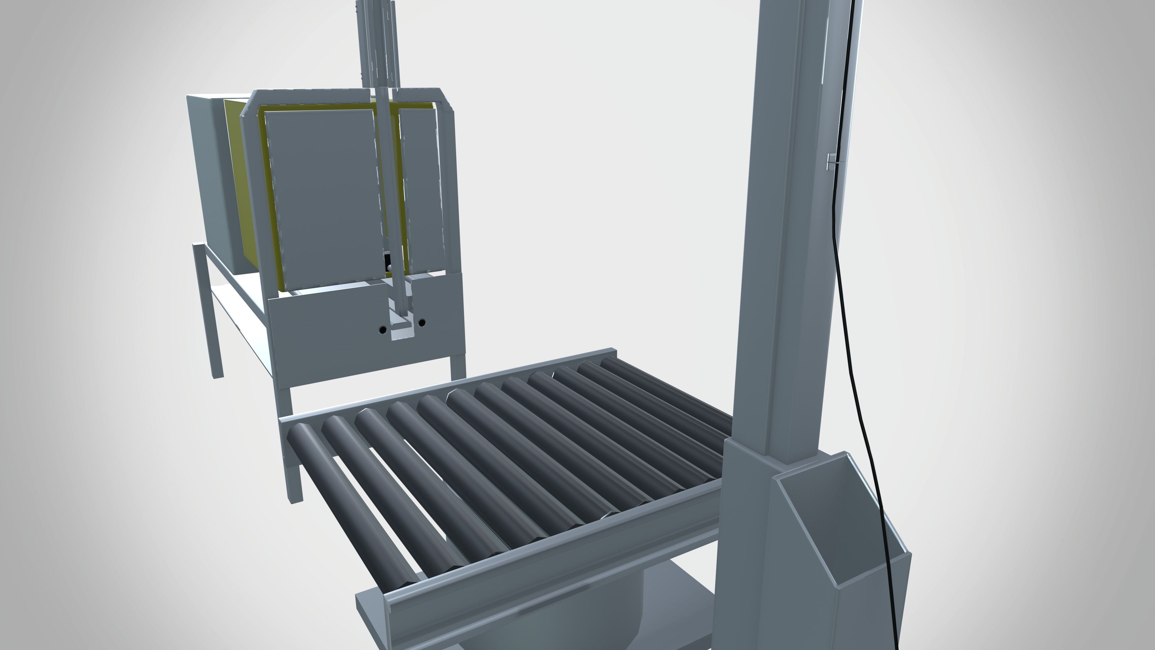 Pallet Strings Wrap Machine Low-poly 3D model_6