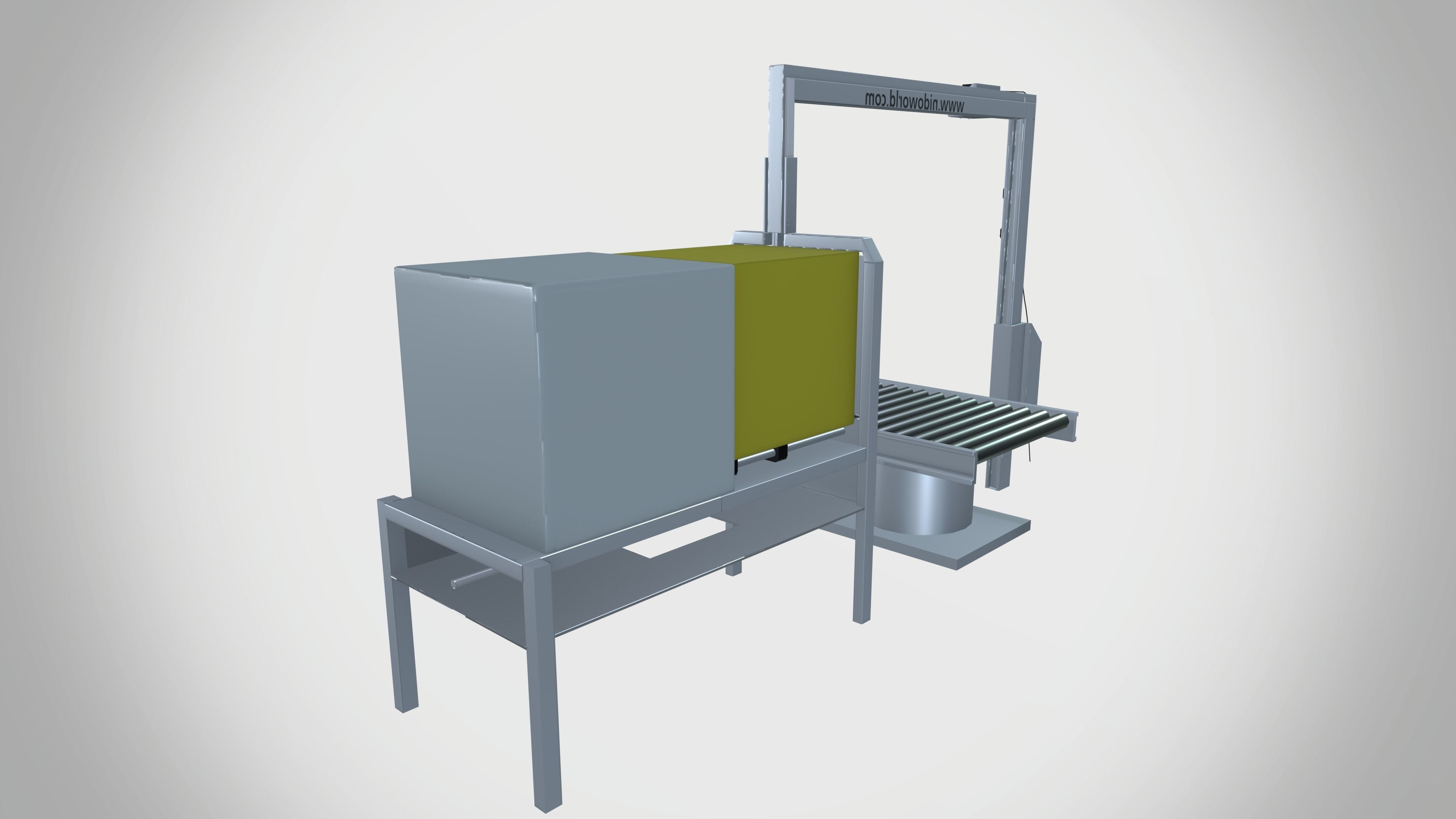 Pallet Strings Wrap Machine Low-poly 3D model_3