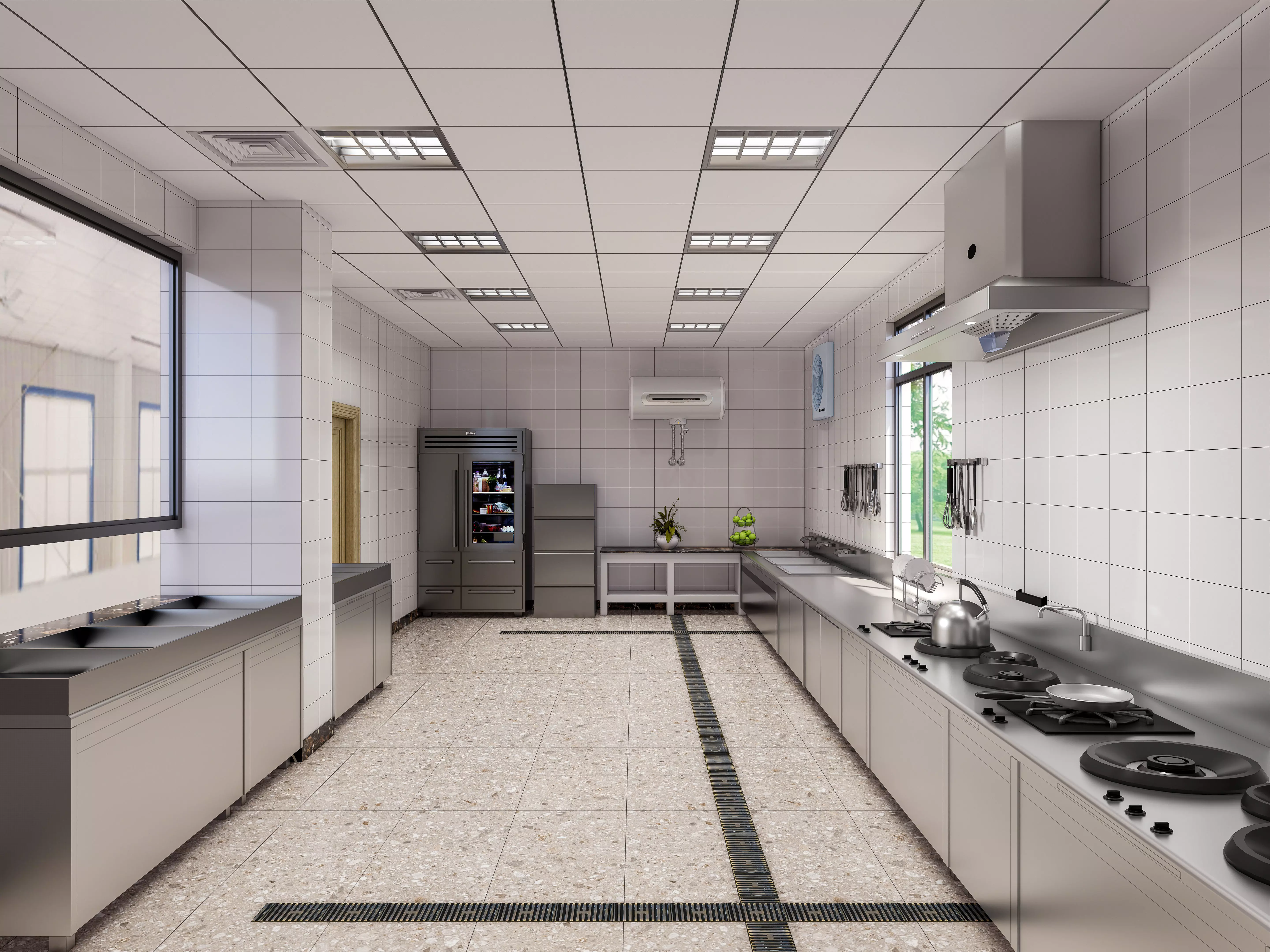 Commercial Kitchen 5 3D model_0