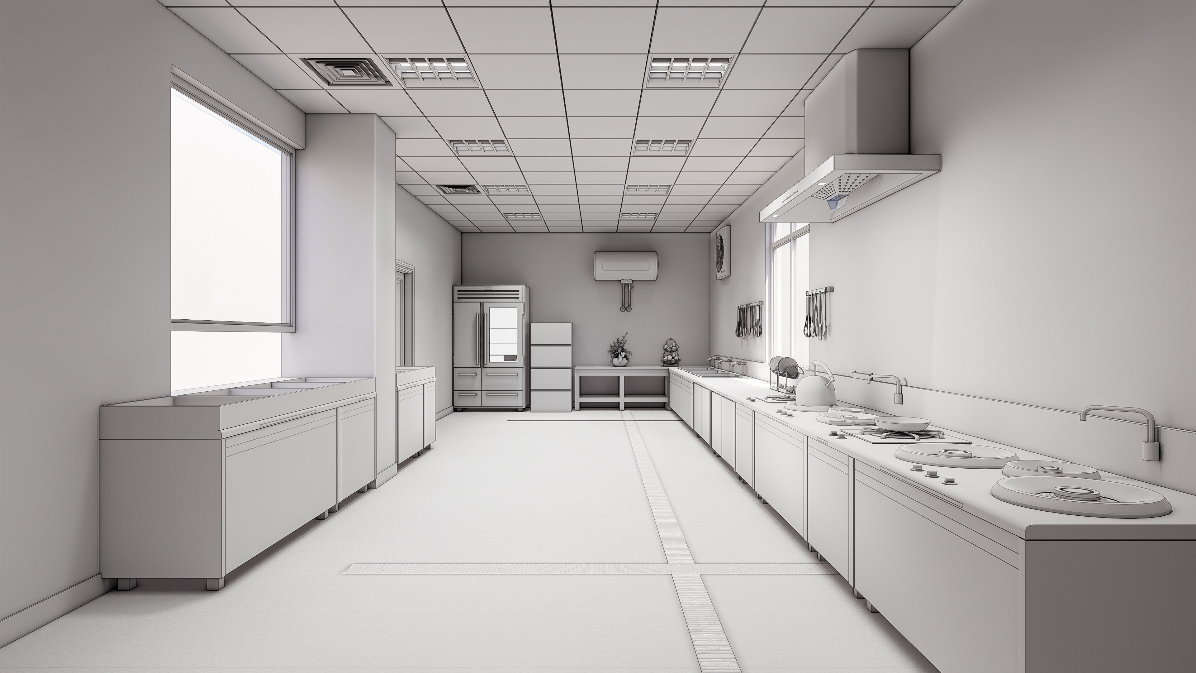 Commercial Kitchen 5 3D model_19