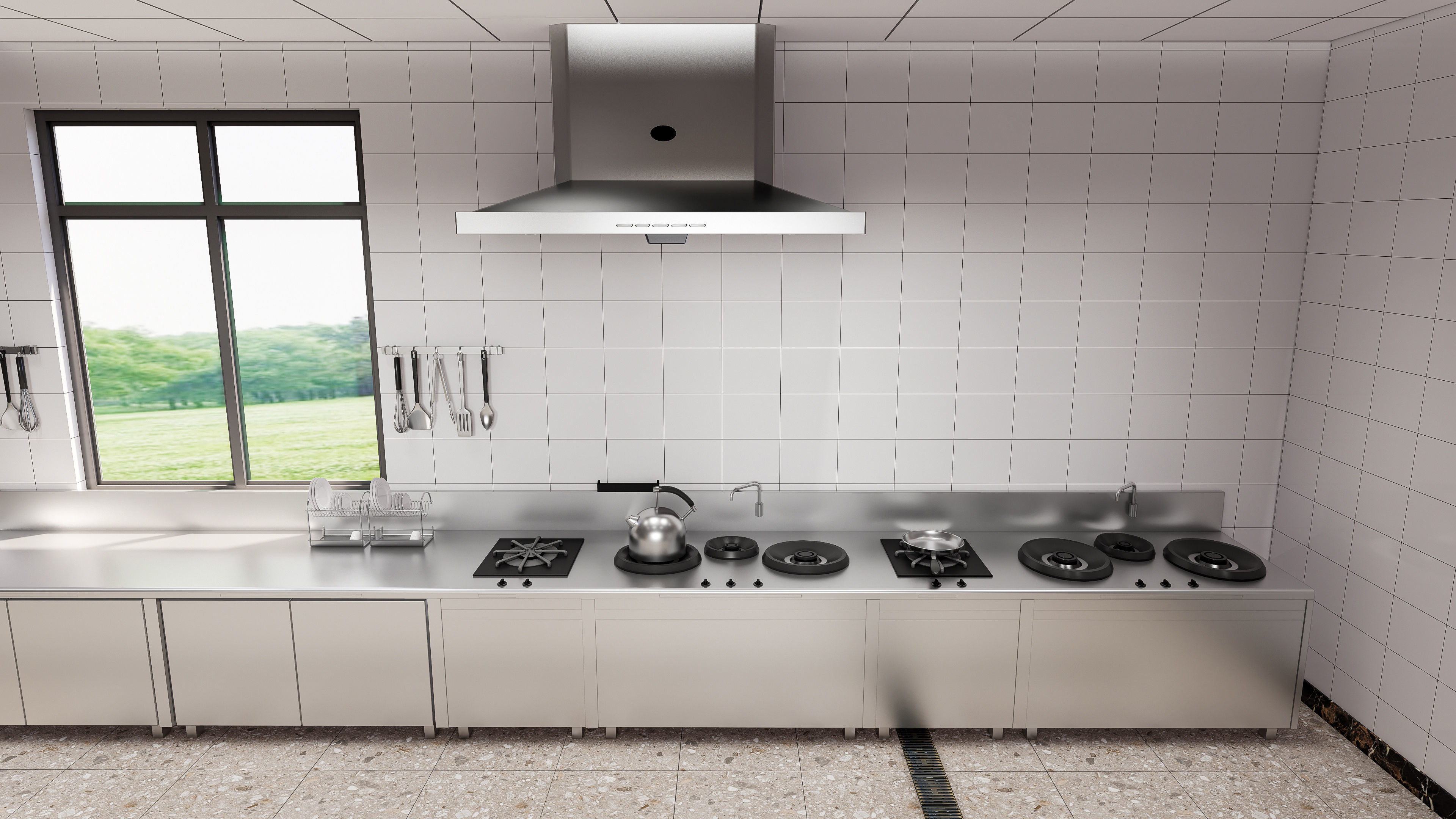 Commercial Kitchen 5 3D model_9