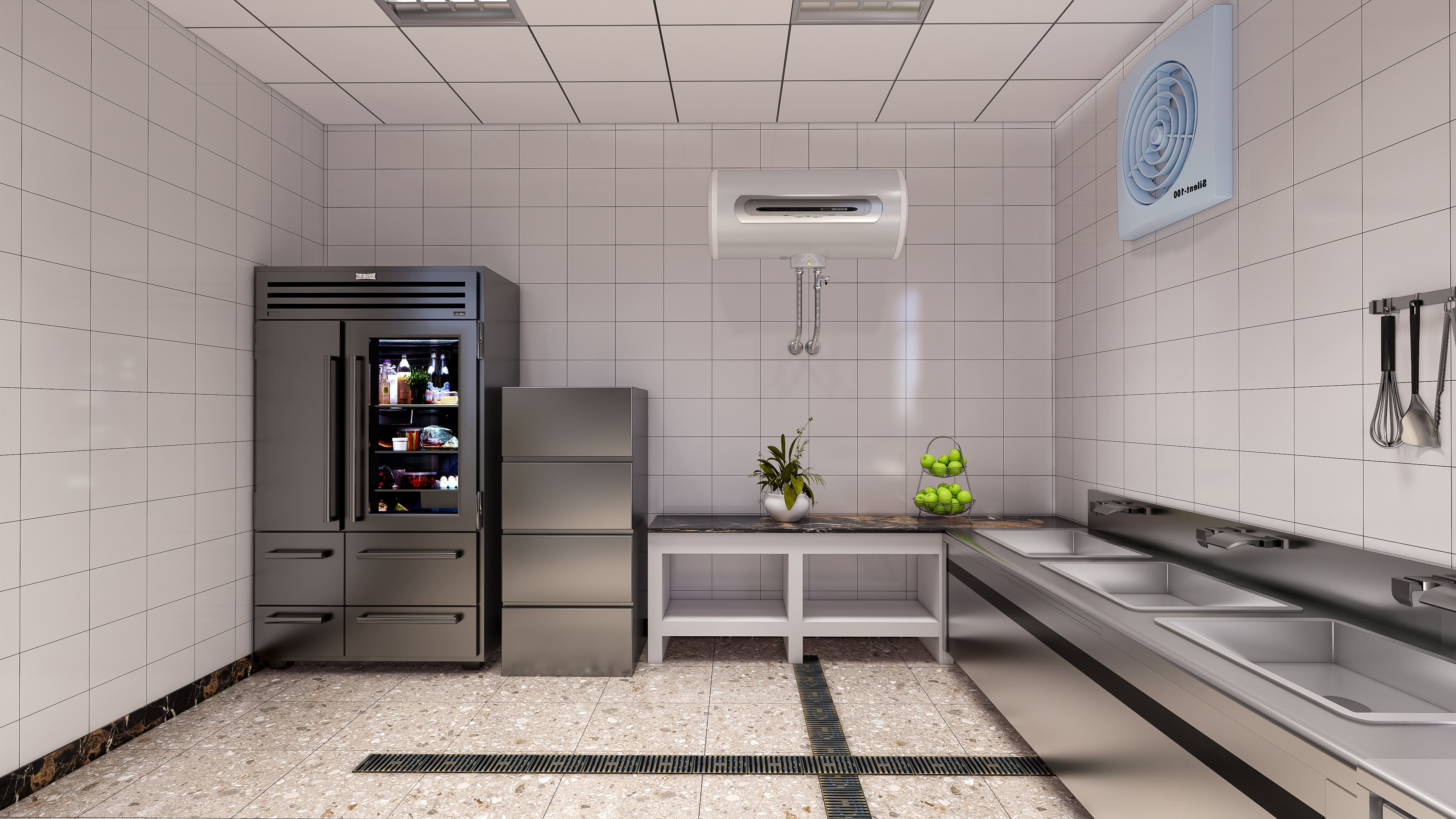 Commercial Kitchen 5 3D model_12