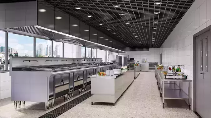 Commercial Kitchen 6 3D model