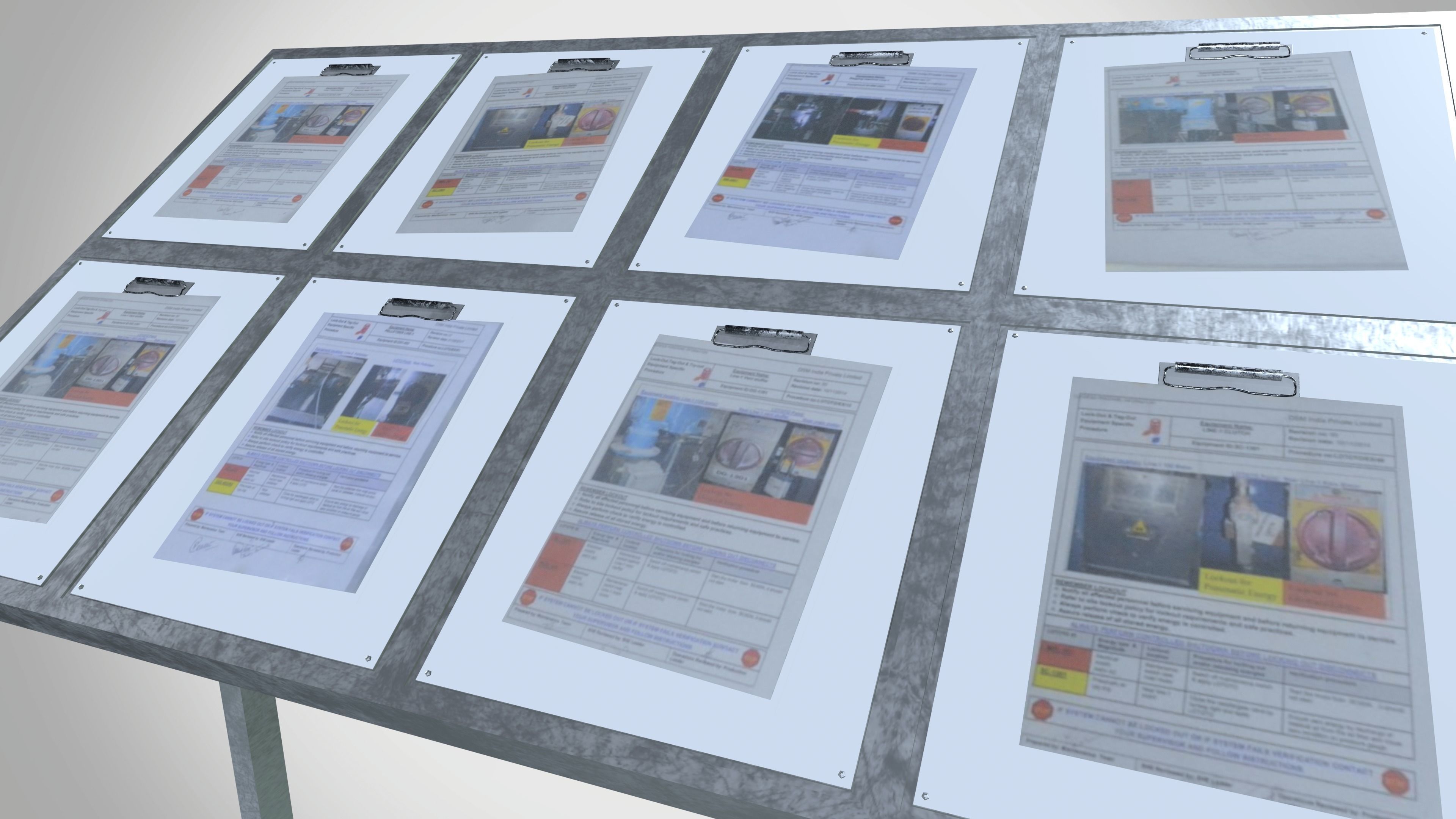 Notice board Low-poly 3D model_4