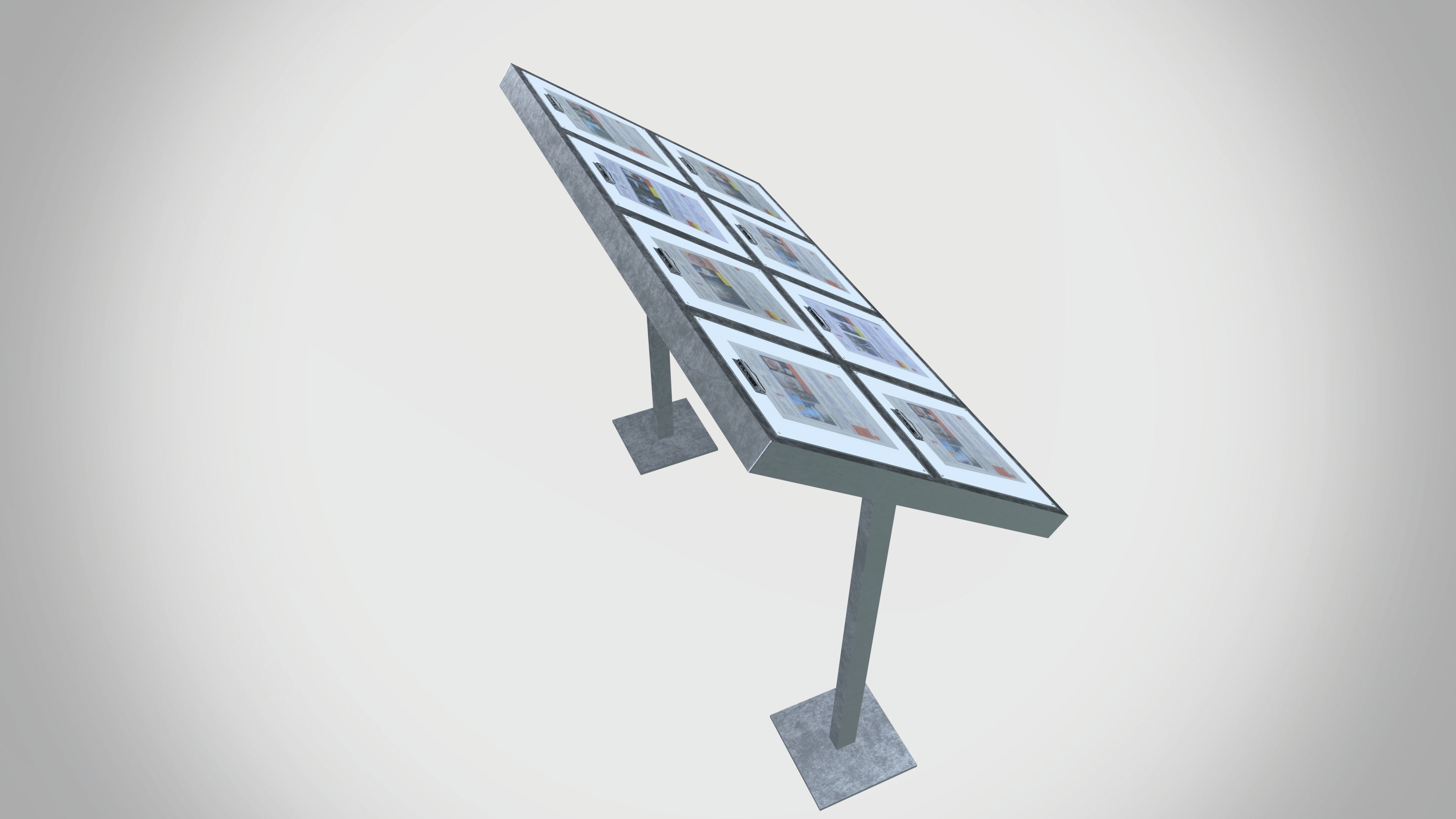 Notice board Low-poly 3D model_3