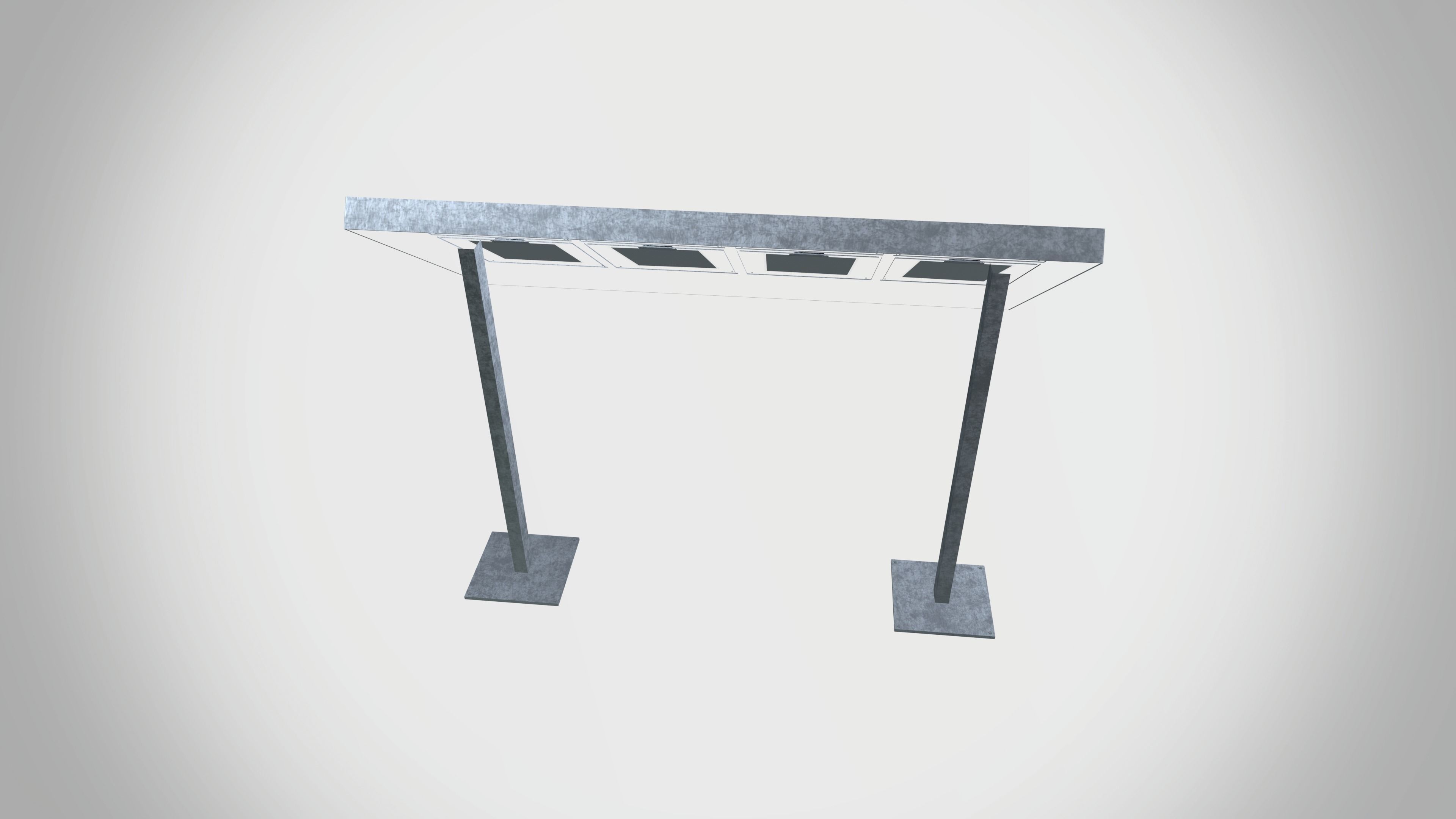 Notice board Low-poly 3D model_6