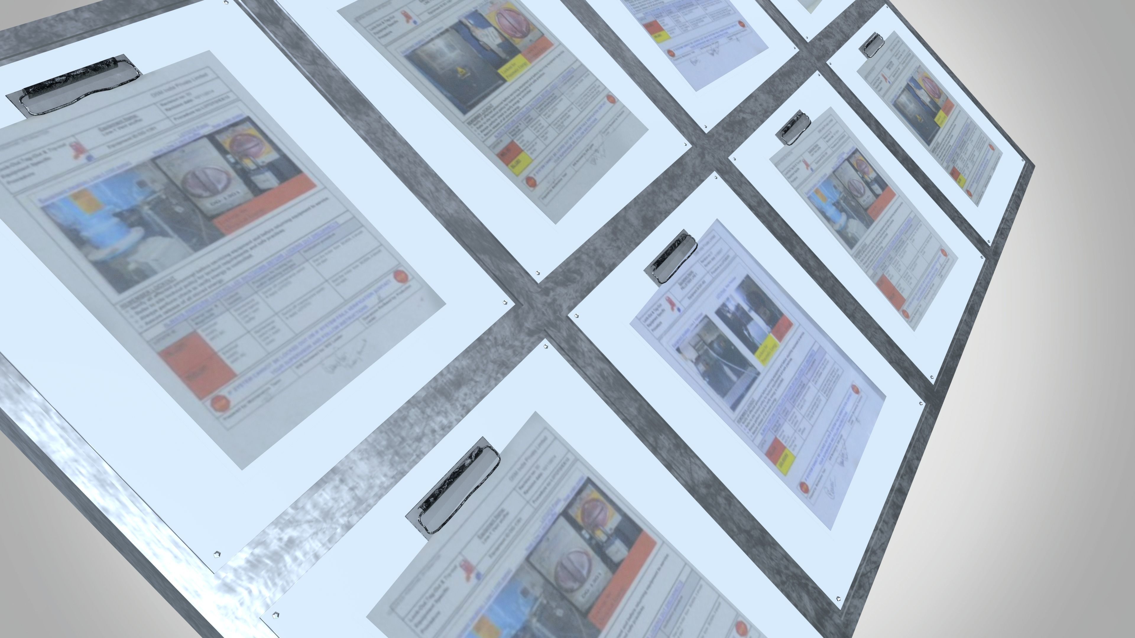 Notice board Low-poly 3D model_5