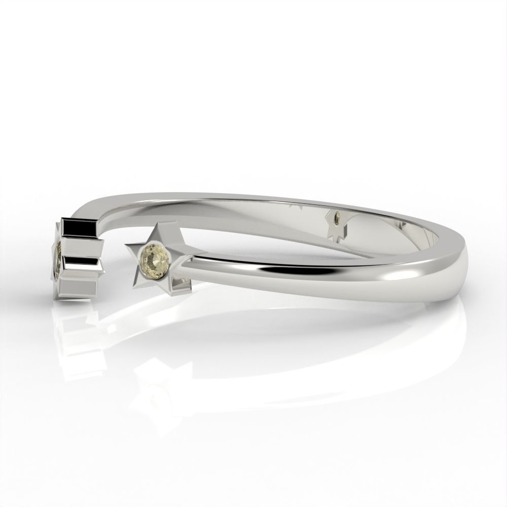 Moon and Stars diamond ring  3D print model_41