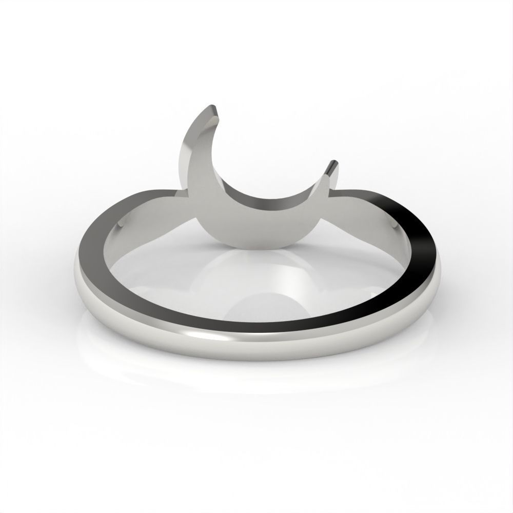Moon and Stars diamond ring  3D print model_36
