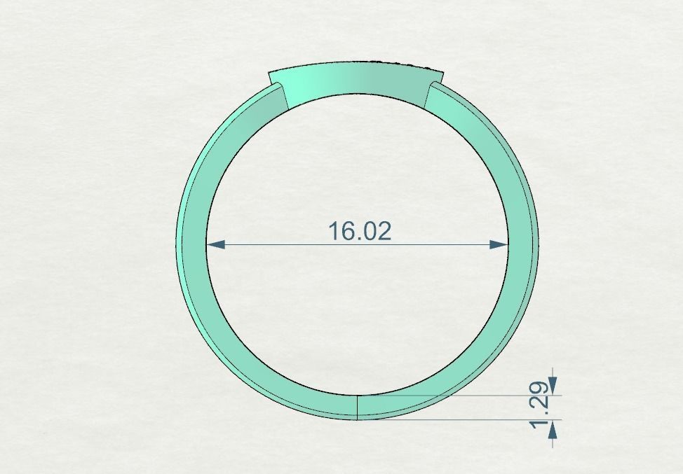 Moon and Stars diamond ring  3D print model_7