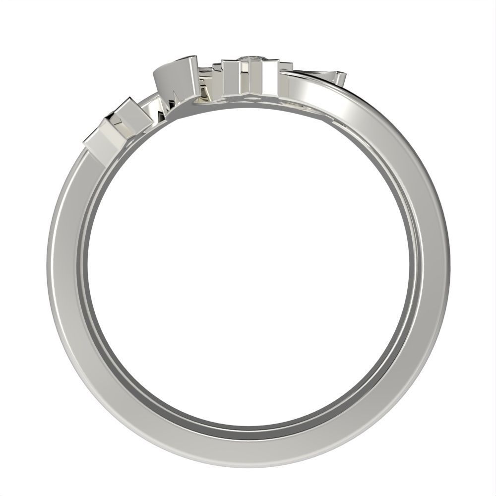 Moon and Stars diamond ring  3D print model_4