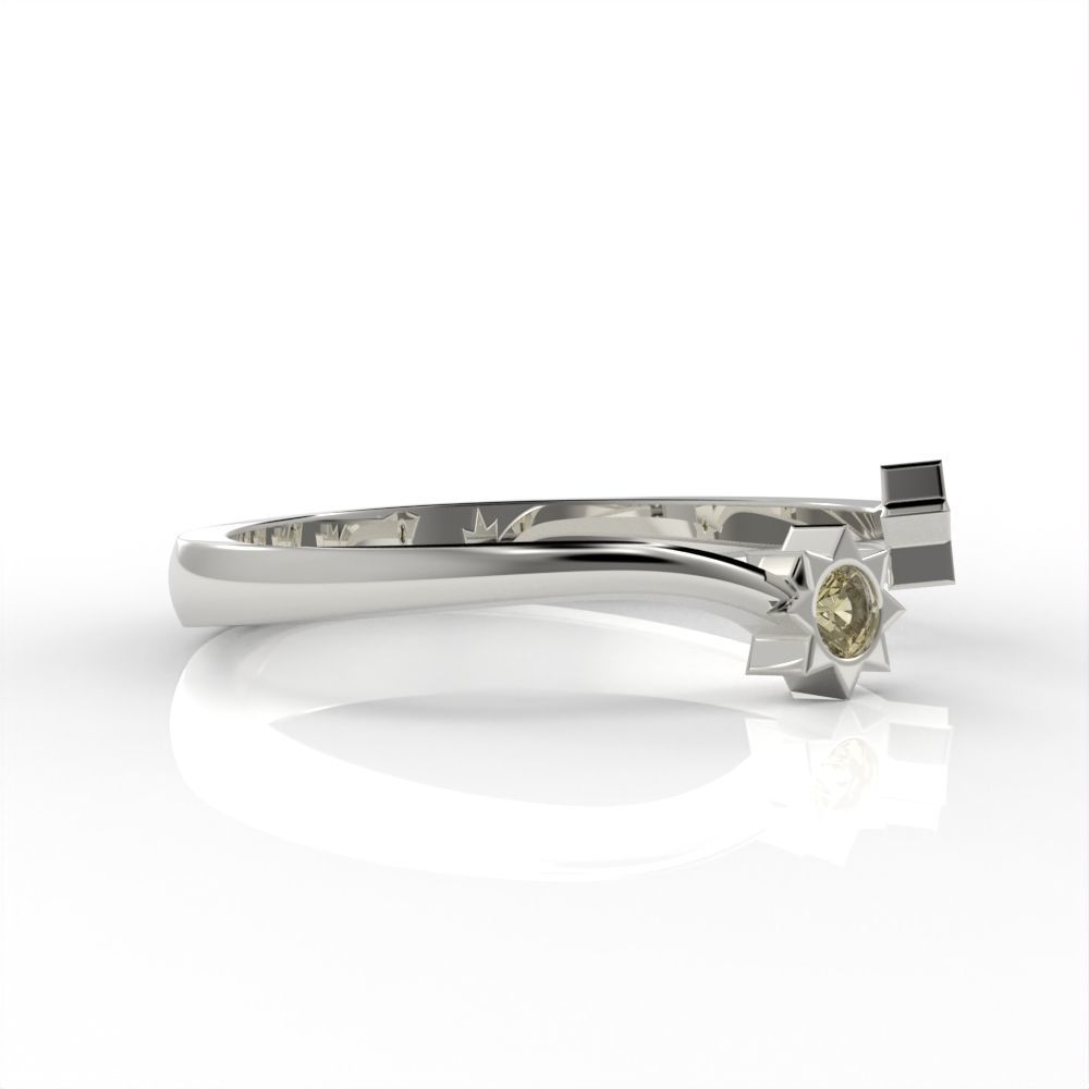 Moon and Stars diamond ring  3D print model_37