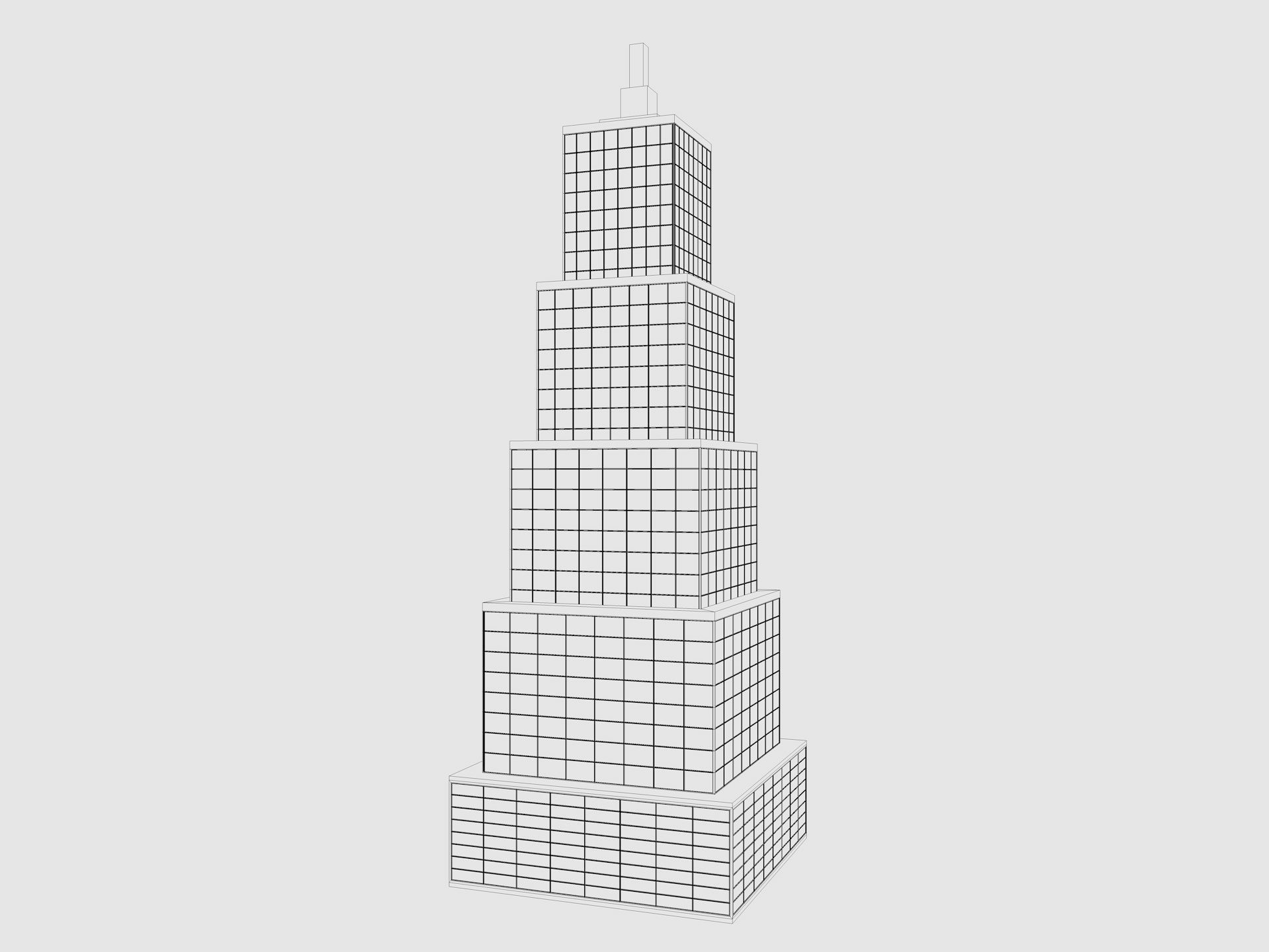 Cartoon Skyscraper Pack Low-poly 3D model_20