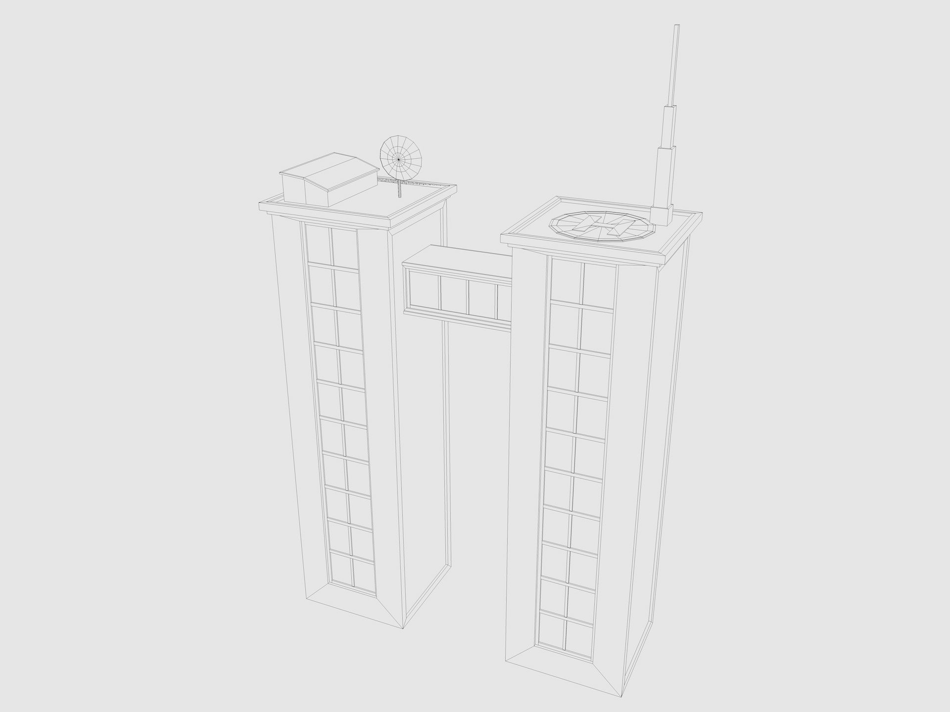 Cartoon Skyscraper Pack Low-poly 3D model_16