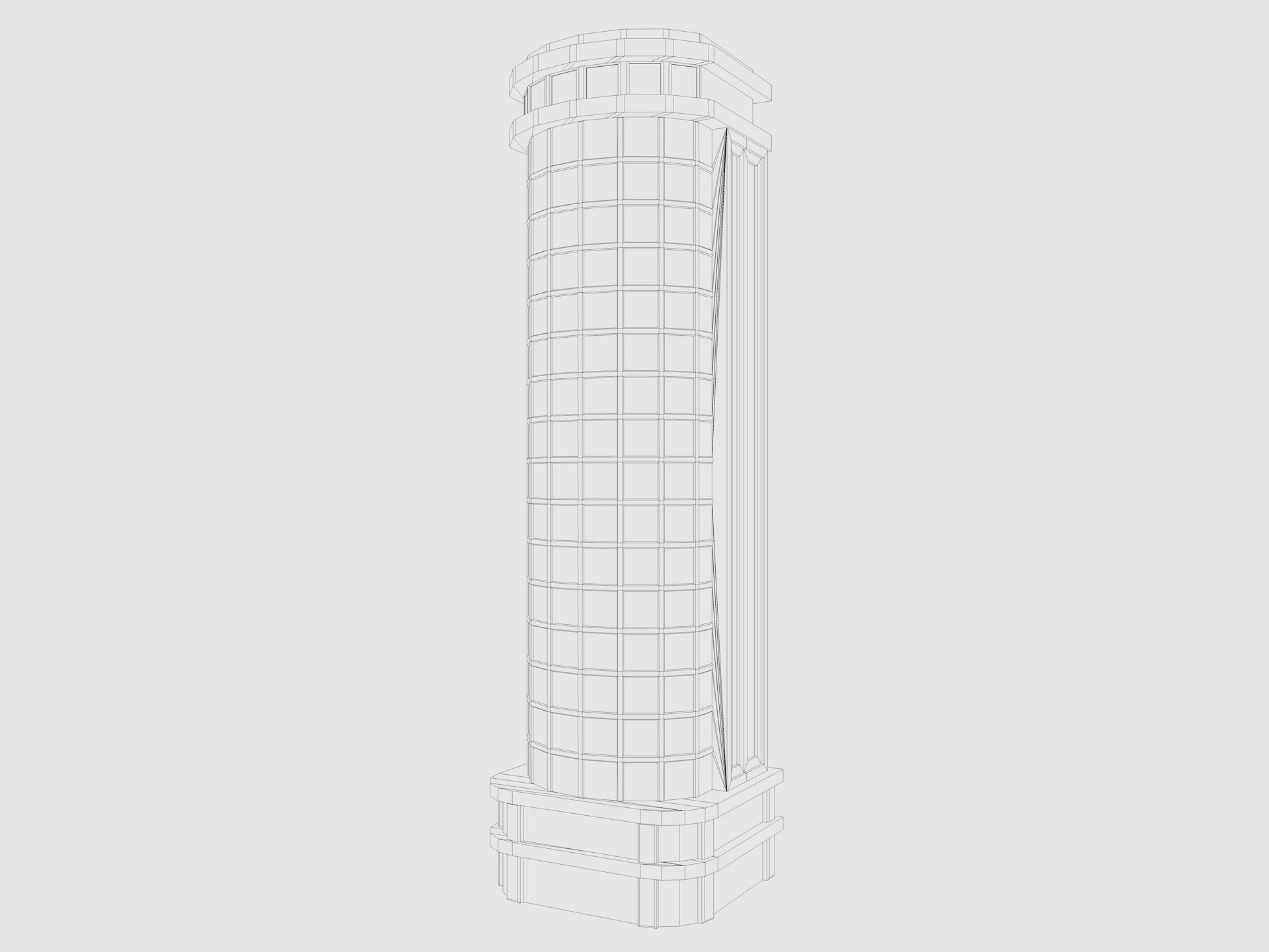 Cartoon Skyscraper Pack Low-poly 3D model_12