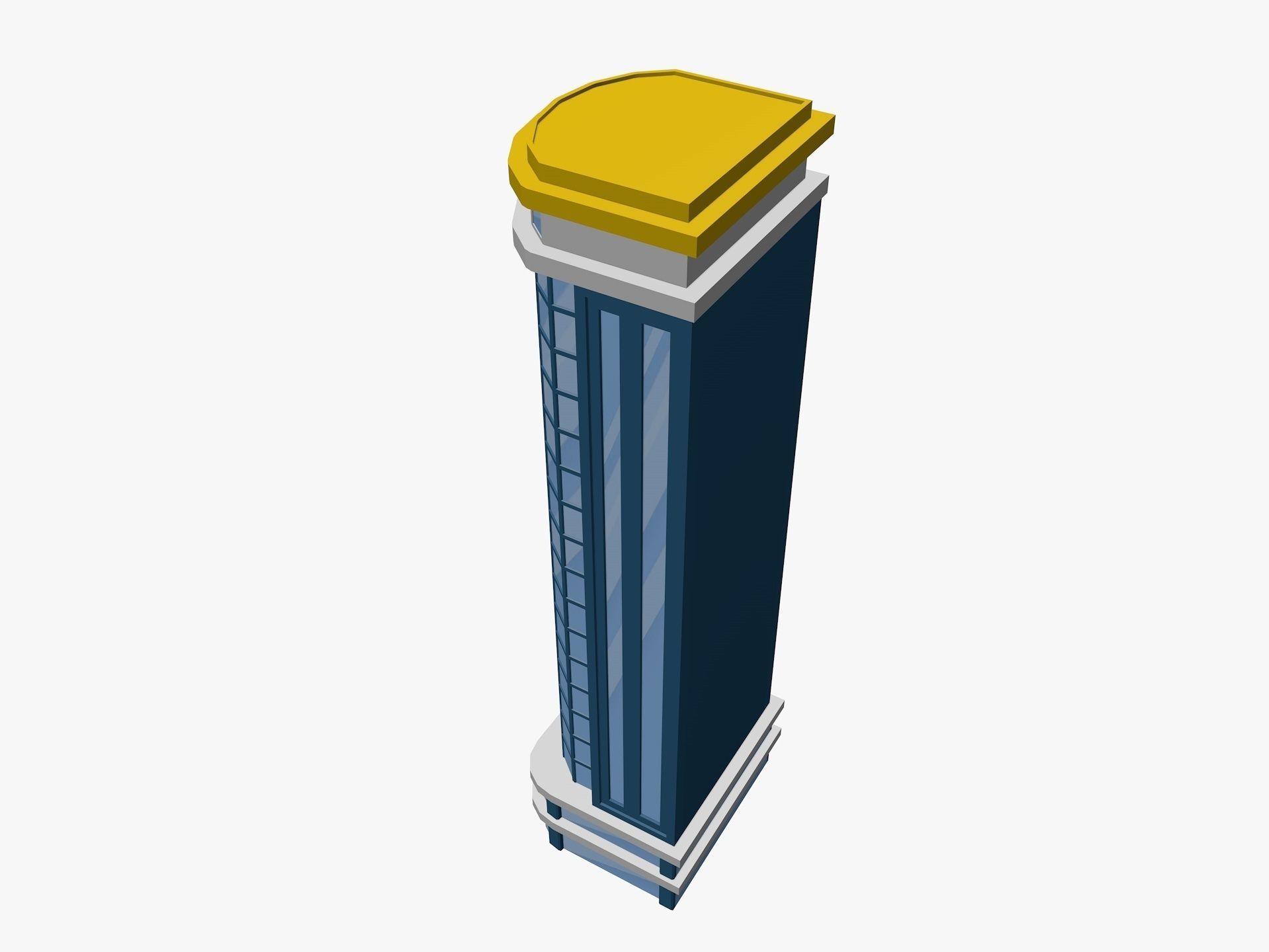 Cartoon Skyscraper Pack Low-poly 3D model_11