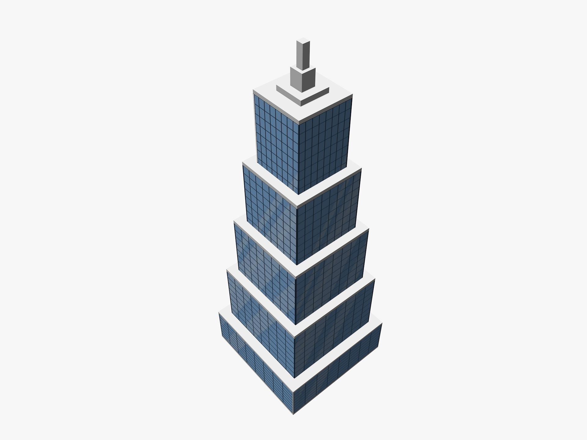 Cartoon Skyscraper Pack Low-poly 3D model_19