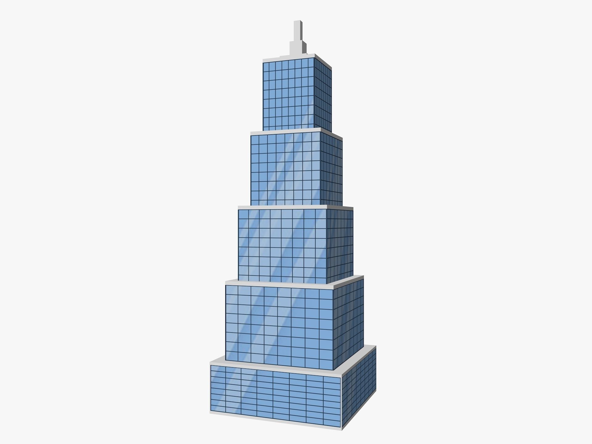 Cartoon Skyscraper Pack Low-poly 3D model_18