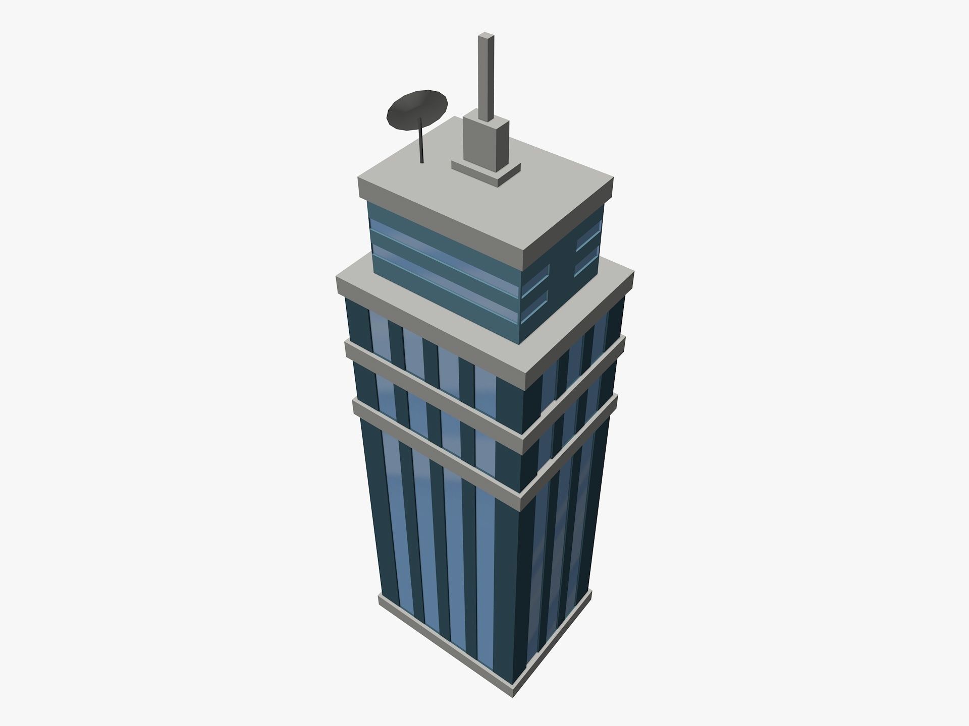 Cartoon Skyscraper Pack Low-poly 3D model_3